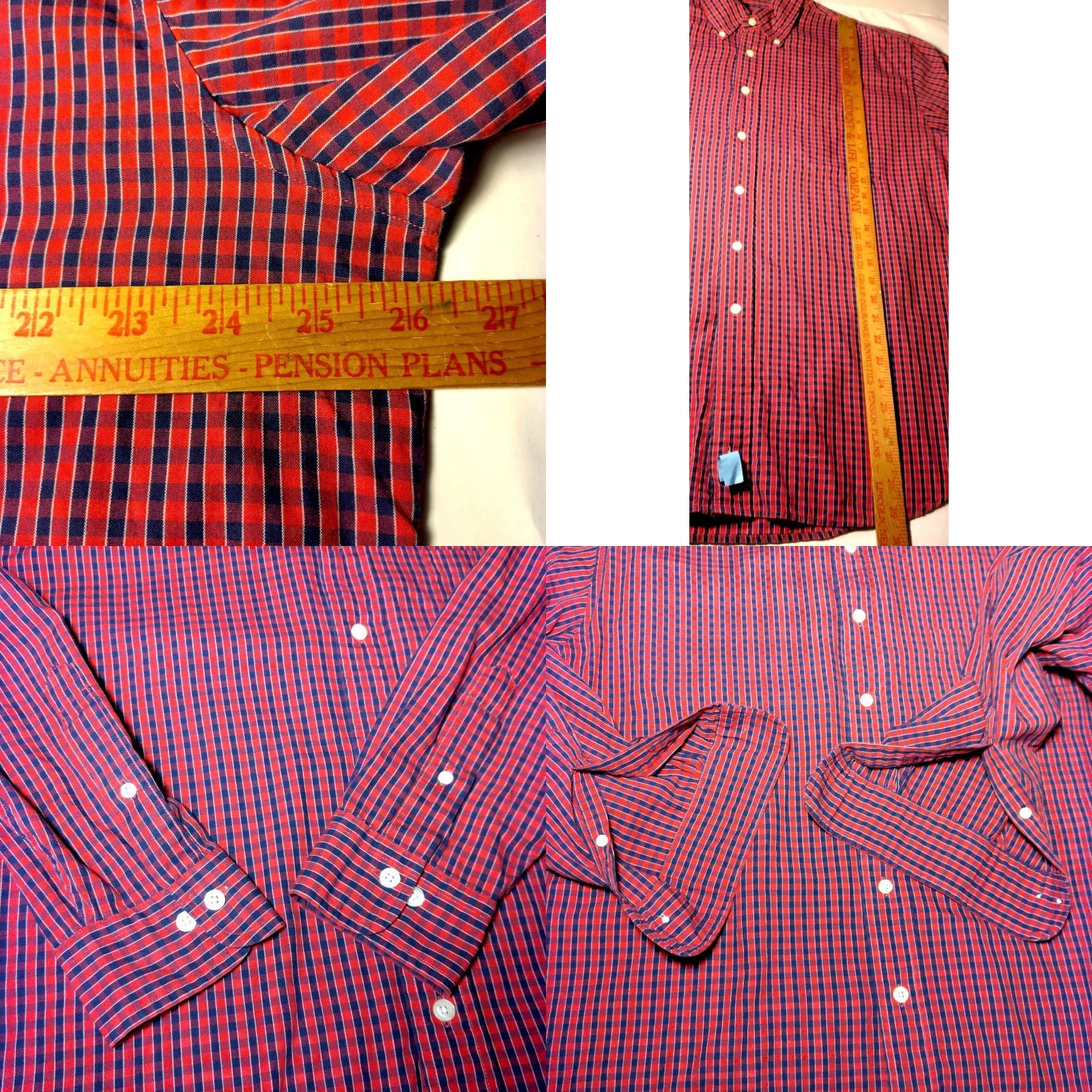Brooks Brothers BROOKS BROTHERS 346 DRESS SHIRT Large Long Sleeve Button Down Plaid Multicolor Professional Mens Size US L / EU 52-54 / 3 - 8 Thumbnail