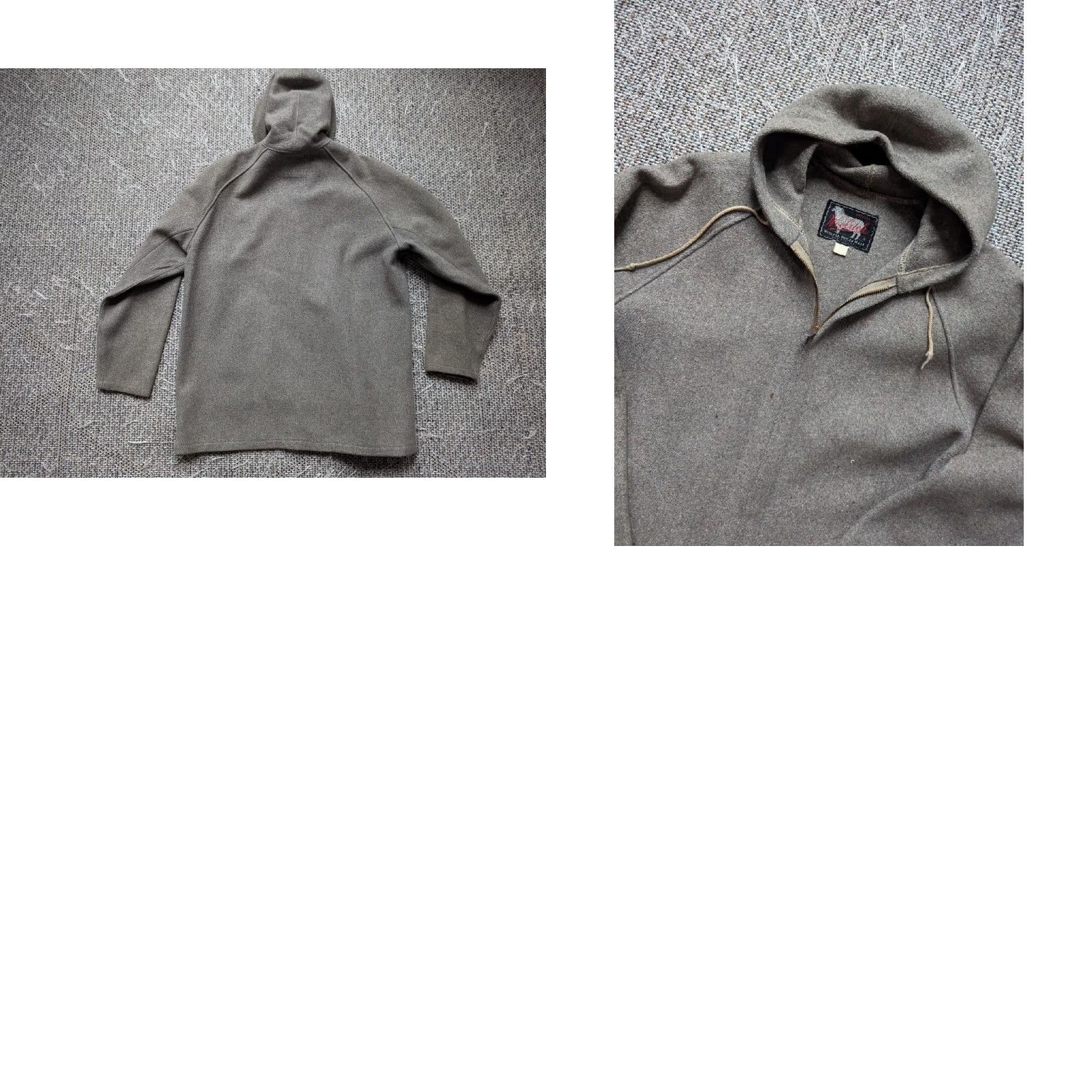 Vintage VINTAGE Woolrich Hoodie Jacket Mens M Gray Wool Hooded Full Zip 1950s 1960s Fleck Woolwear Size US M / EU 48-50 / 2 - 9 Thumbnail