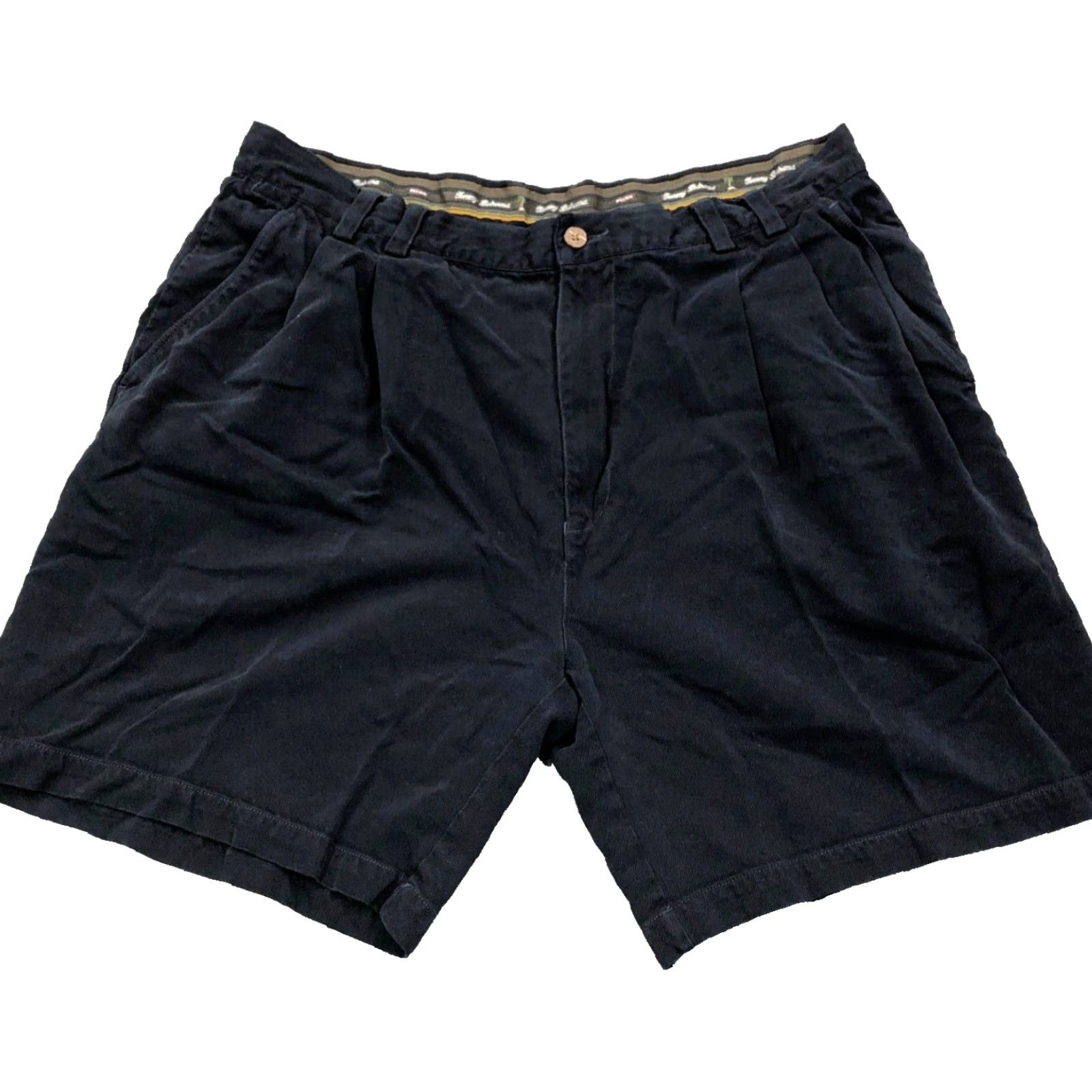 Tommy Bahama Tommy Bahama Chino Shorts Men 38 Navy Blue Twill Pleated Front Silk Beach Golf Shirt Casual Men's 38 Blue Chino Shorts Size US 38 / EU 54 - 2 Thumbnail
