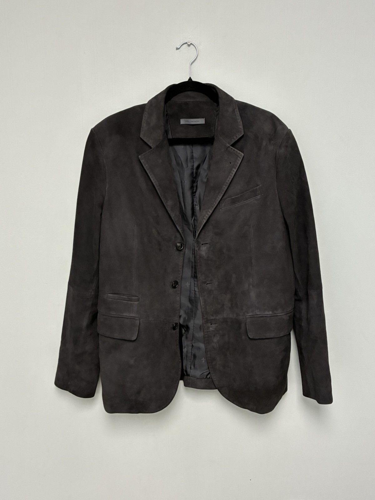John Varvatos Rind Suede Leather Jacket EU 50 USA 40 Size US M / EU 48-50 / 2 - 8 Thumbnail