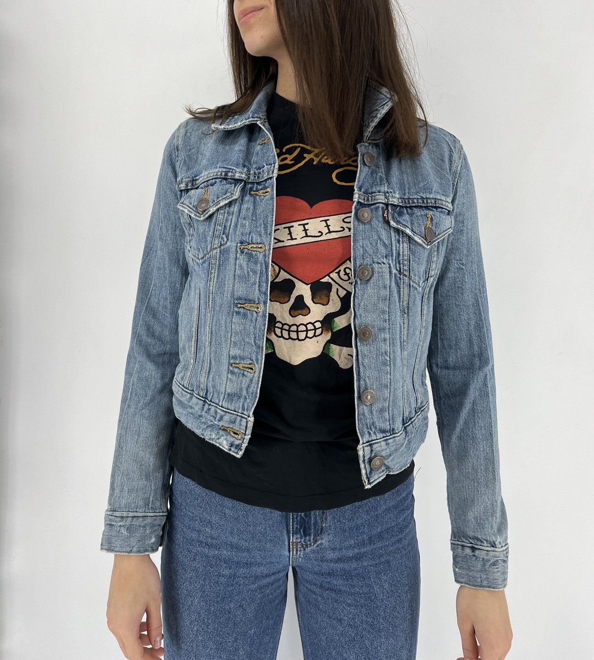 Levi's × Vintage Womens Vintage Levis Denim Jeans Jacket 90s Retro Size XS Size XS / US 0-2 / IT 36-38 - 2 Thumbnail