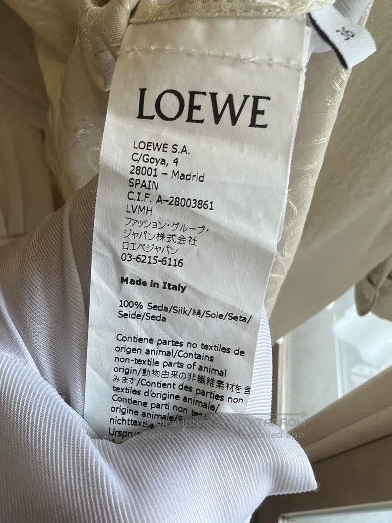 Loewe Loewe Off-White Silk Embroidered Shirt Dress Size XS / US 0-2 / IT 36-38 - 8 Thumbnail