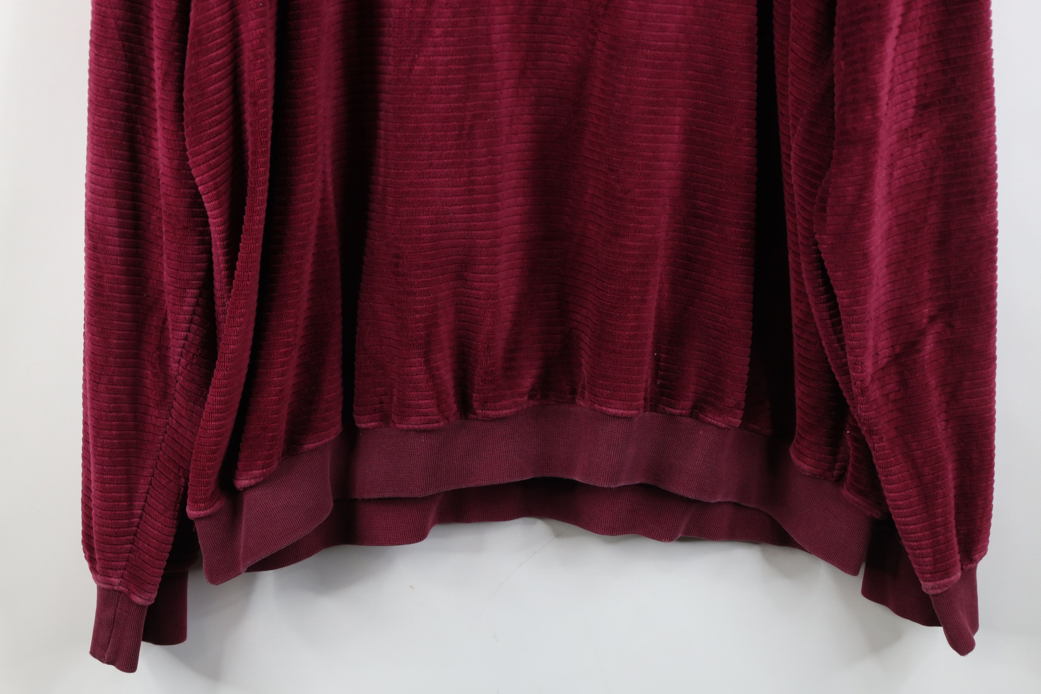 Vintage Vintage 90s Streetwear Ribbed Knit Pullover Polo Shirt Red Size US XL / EU 56 / 4 - 15 Thumbnail