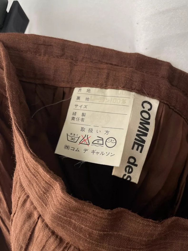 Comme des Garcons Comme des Garcons size os 70s-80s linen pleated skirt skir Size 29" - 5 Thumbnail