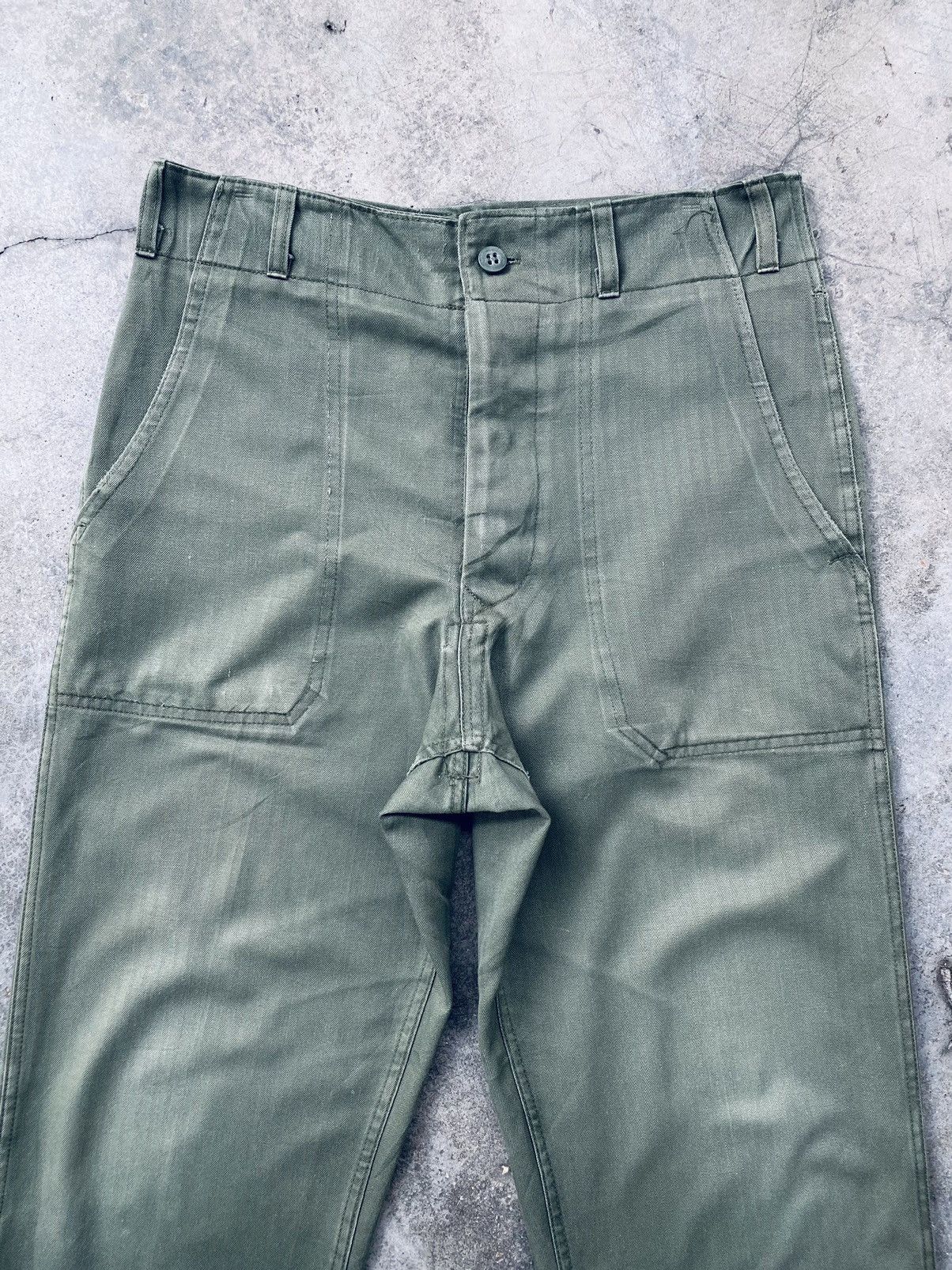 Vintage Vintage Army HBT Baker Pants Distressed Size US 32 / EU 48 - 3 Thumbnail