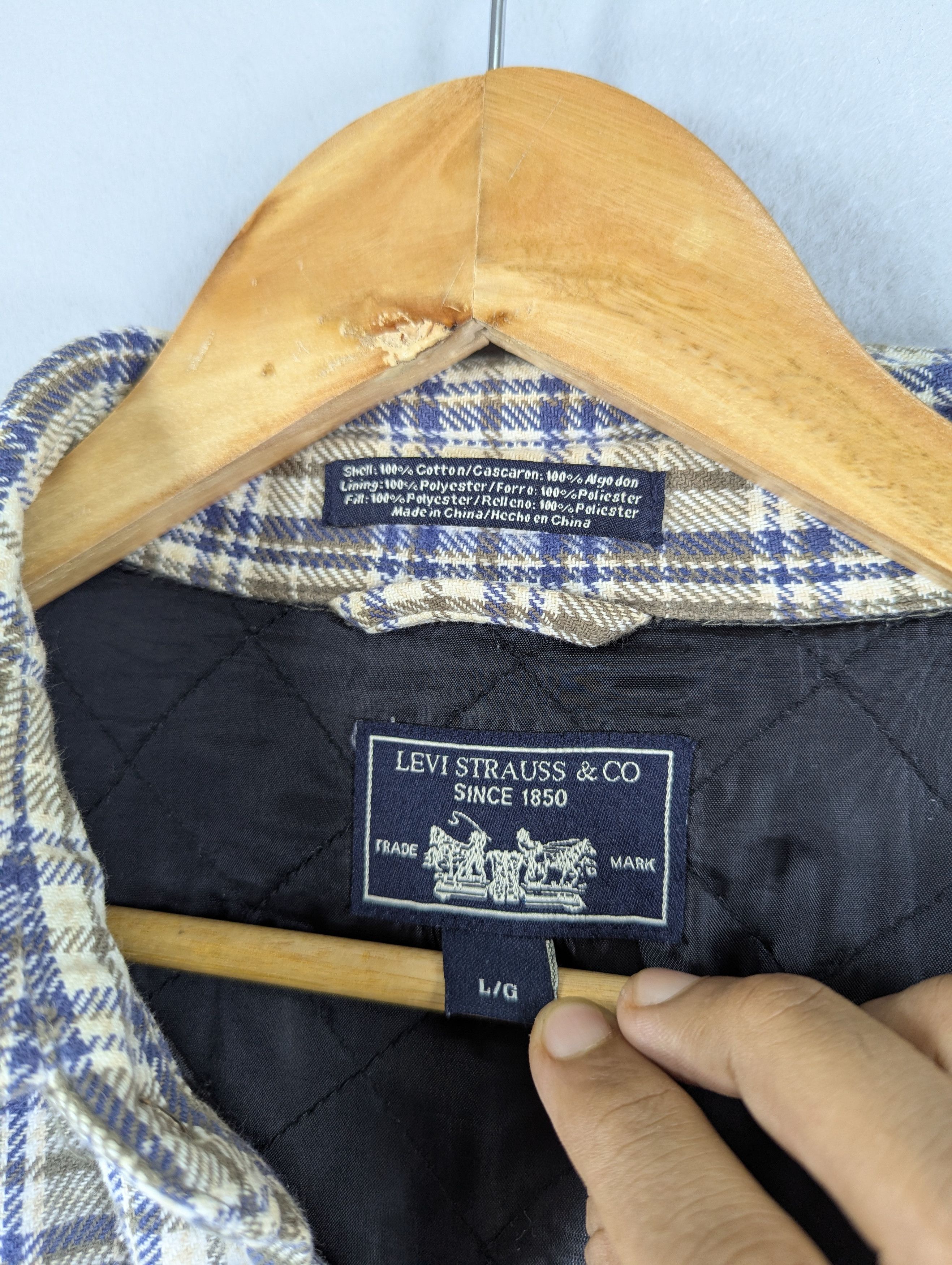 Levi's Levi's Strauss Quilted Lined Flannel Button Ups Jacket Size US L / EU 52-54 / 3 - 12 Thumbnail
