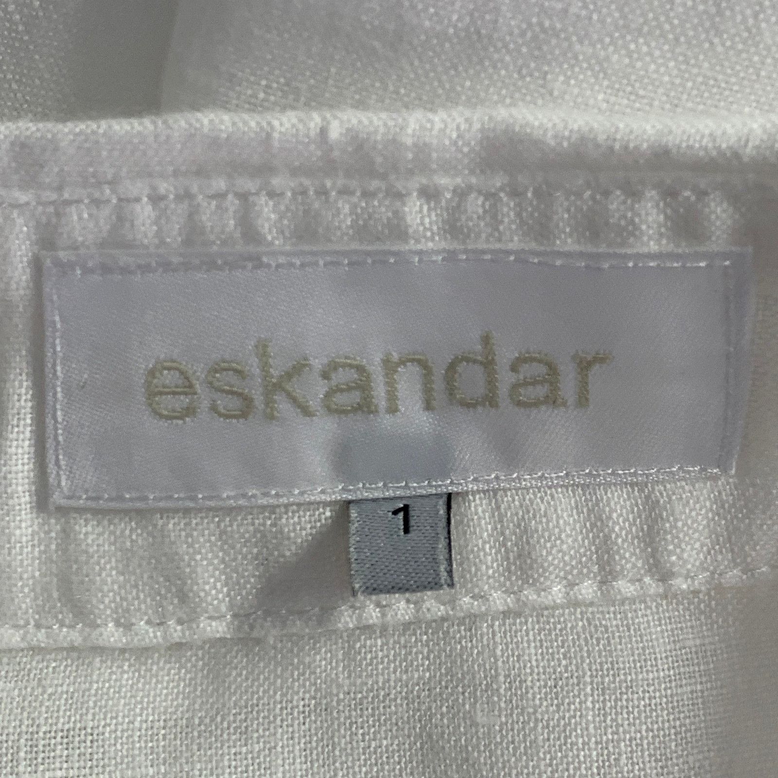eskandar ESKANDAR Size L White Linen Oversized Button Up Shirt Size L / US 10 / IT 46 - 5 Thumbnail