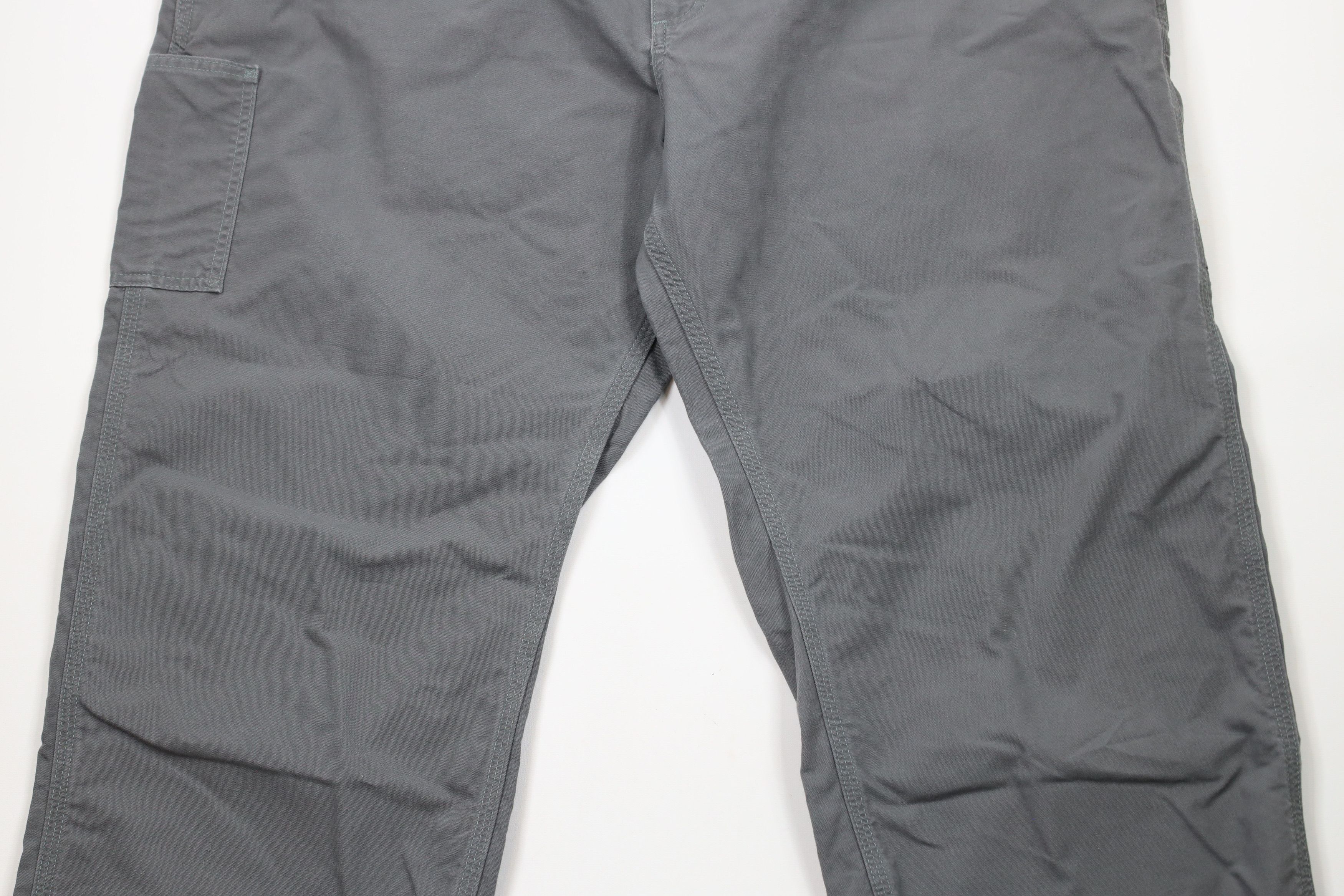 Carhartt × Vintage Vintage Y2K Carhartt Canvas Wide Leg Dungaree Pants Gray Size US 44 / EU 60 - 3 Thumbnail