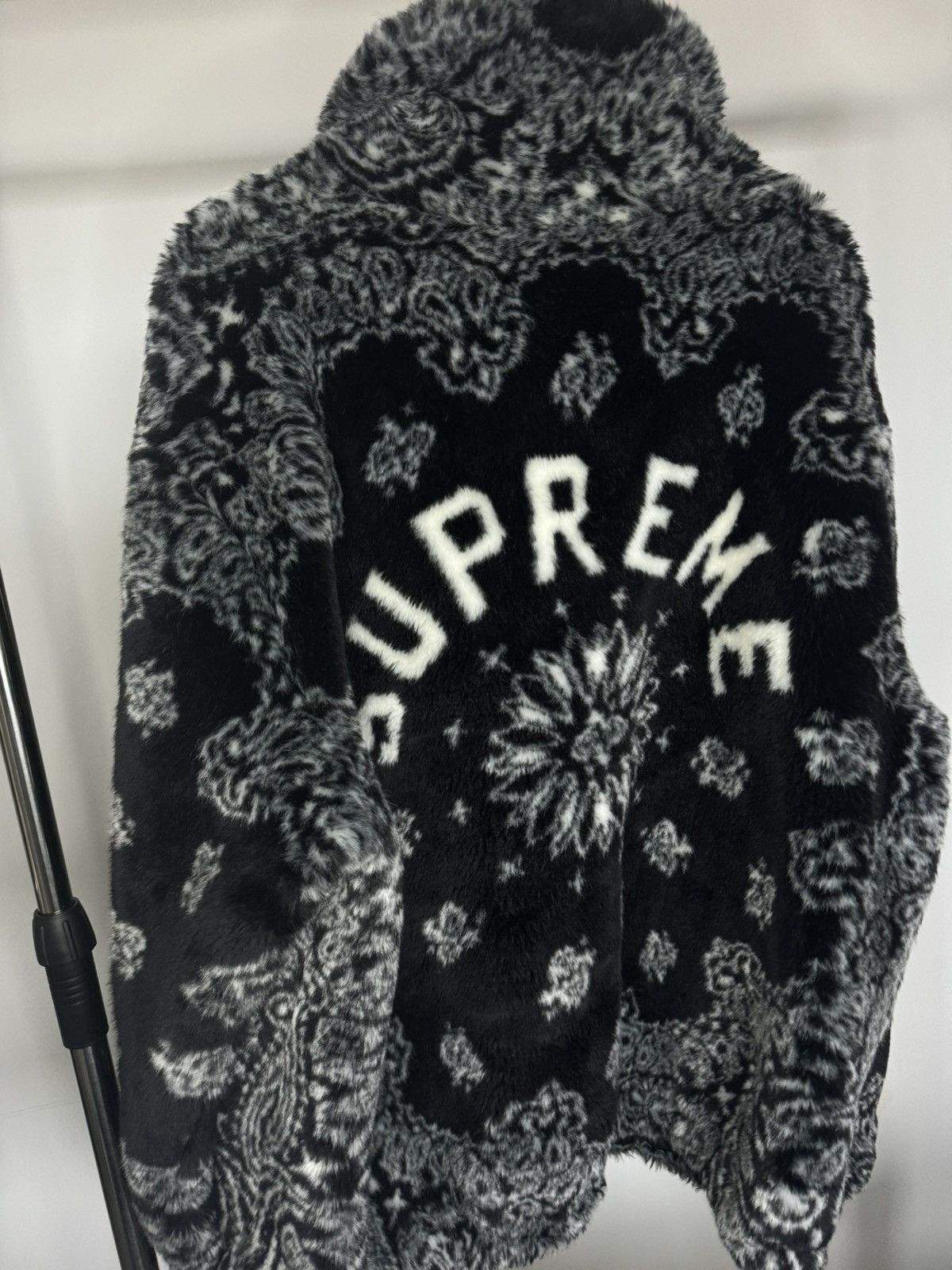 image of Supreme Faux Fur Coat in Black, Men's (Size XL)