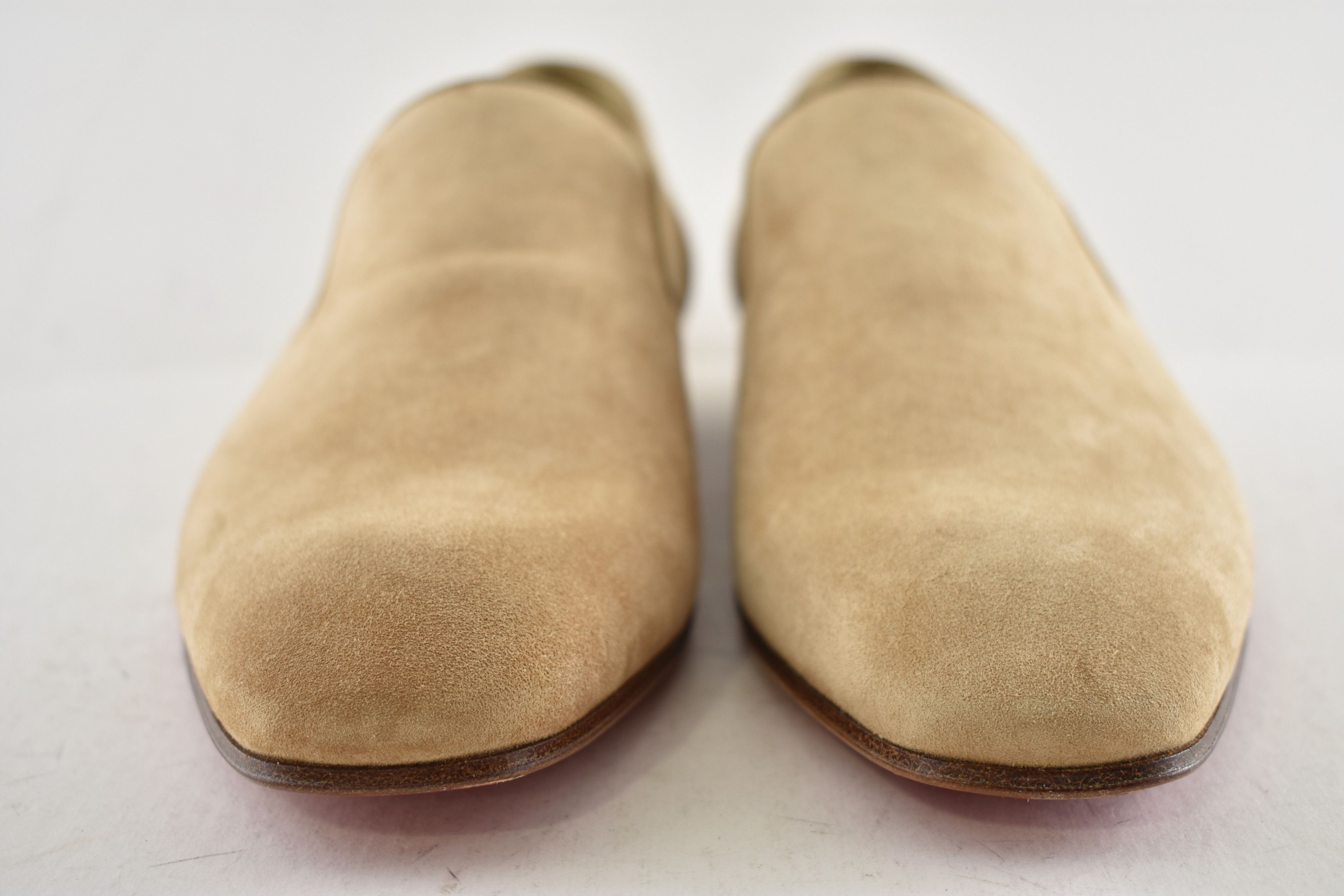 Christian Louboutin Mens Dandelion Flat Lionne Beige Suede Dress Loafer 44 11 Size US 11 / EU 44 - 8 Thumbnail