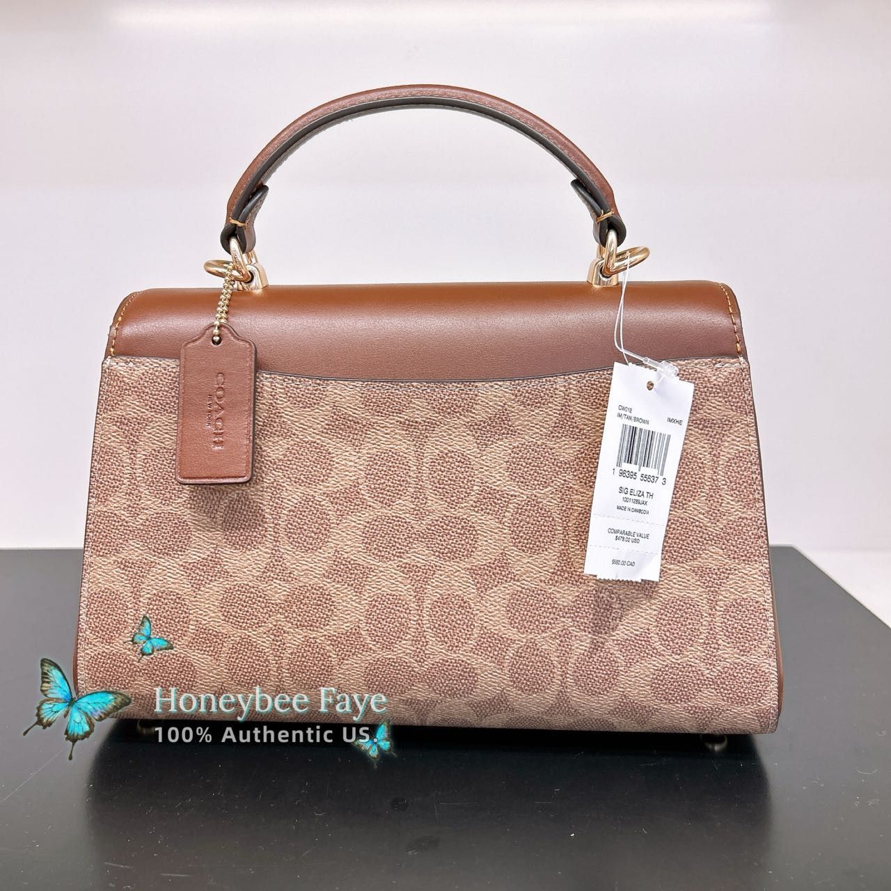 Coach Eliza Top Handle Bag In Signature Canvas CW012 Size ONE SIZE - 2 Thumbnail
