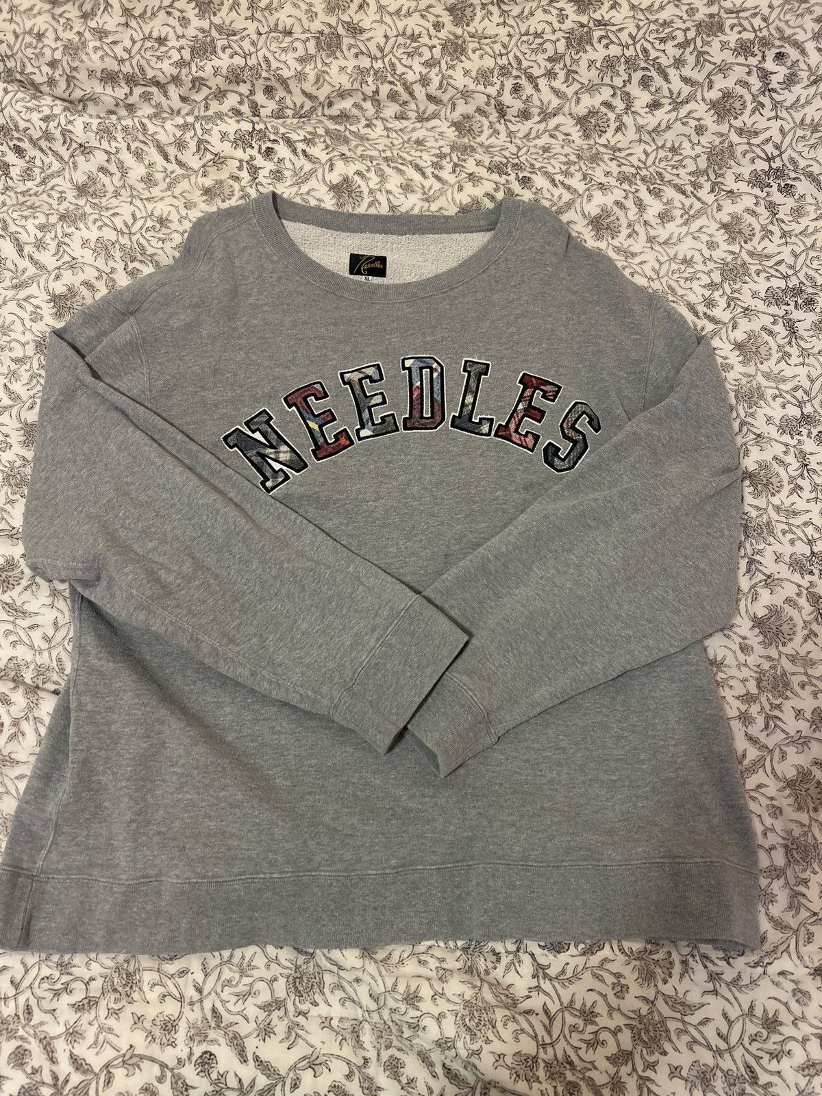 Needles Needles Grey Crewneck Patched Logo Size XL Size US XL / EU 56 / 4 - 1 Thumbnail