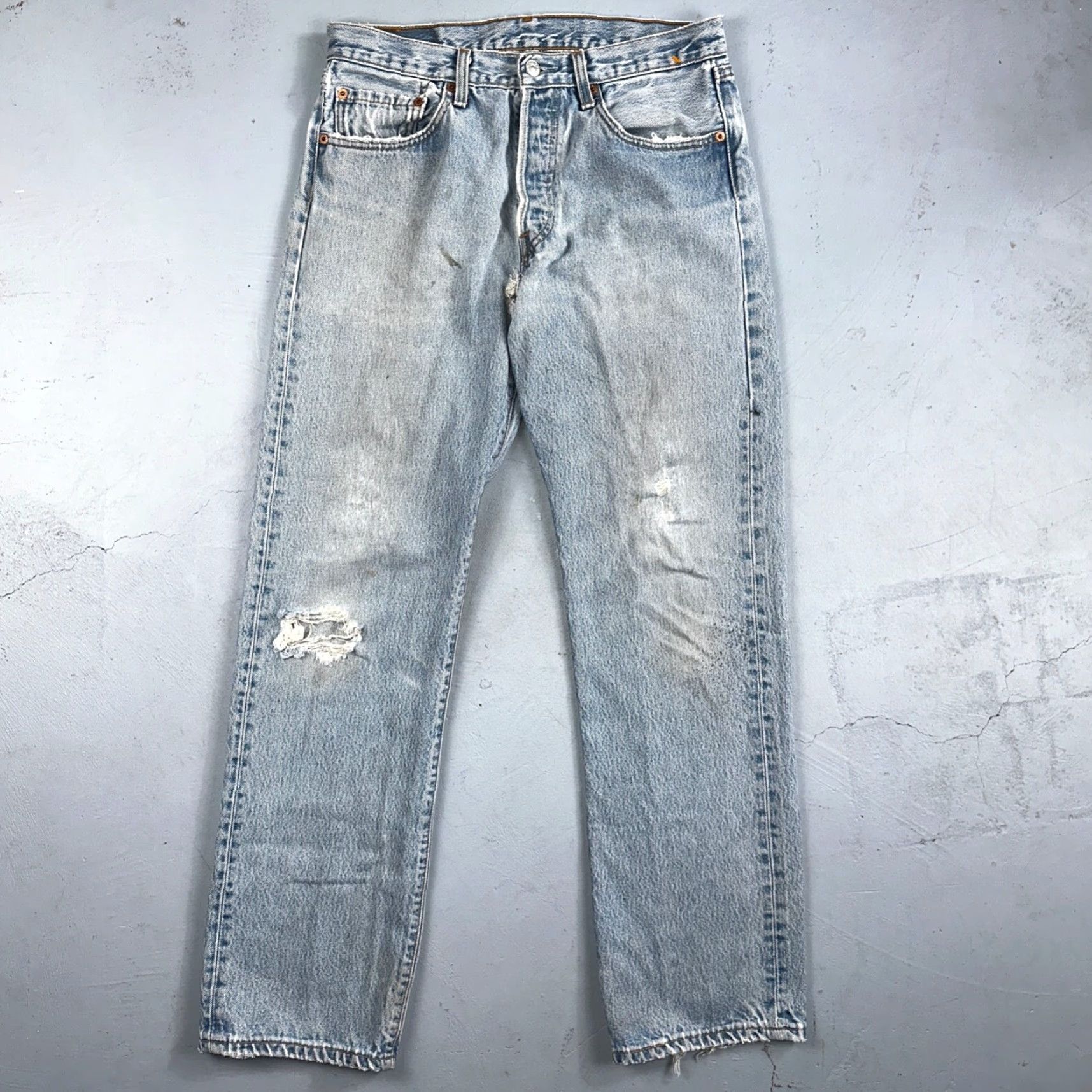 Levi's VINTAGE Levi's 501 Jeans Straight Mens Jeans 34x36 Blue 90s USA 501 Series Size US 34 / EU 50 - 2 Thumbnail