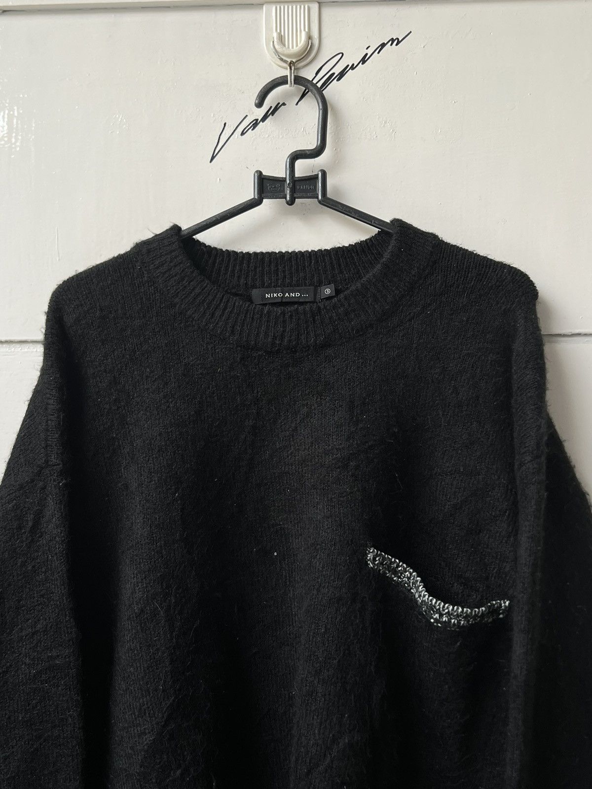 Tsumori Chisato NIKO AND Issey Miyake Black Wool Pocket Sweater Size US XL / EU 56 / 4 - 10 Thumbnail
