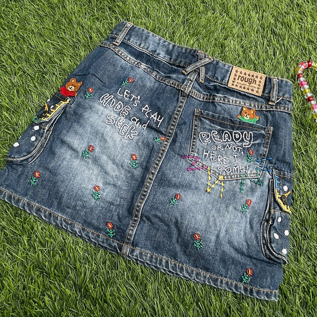 Seditionaries × semanticdesign Y2K Rough Natural Charm Denim Mini Skirt Size 28" / US 6 / IT 42 - 4 Thumbnail