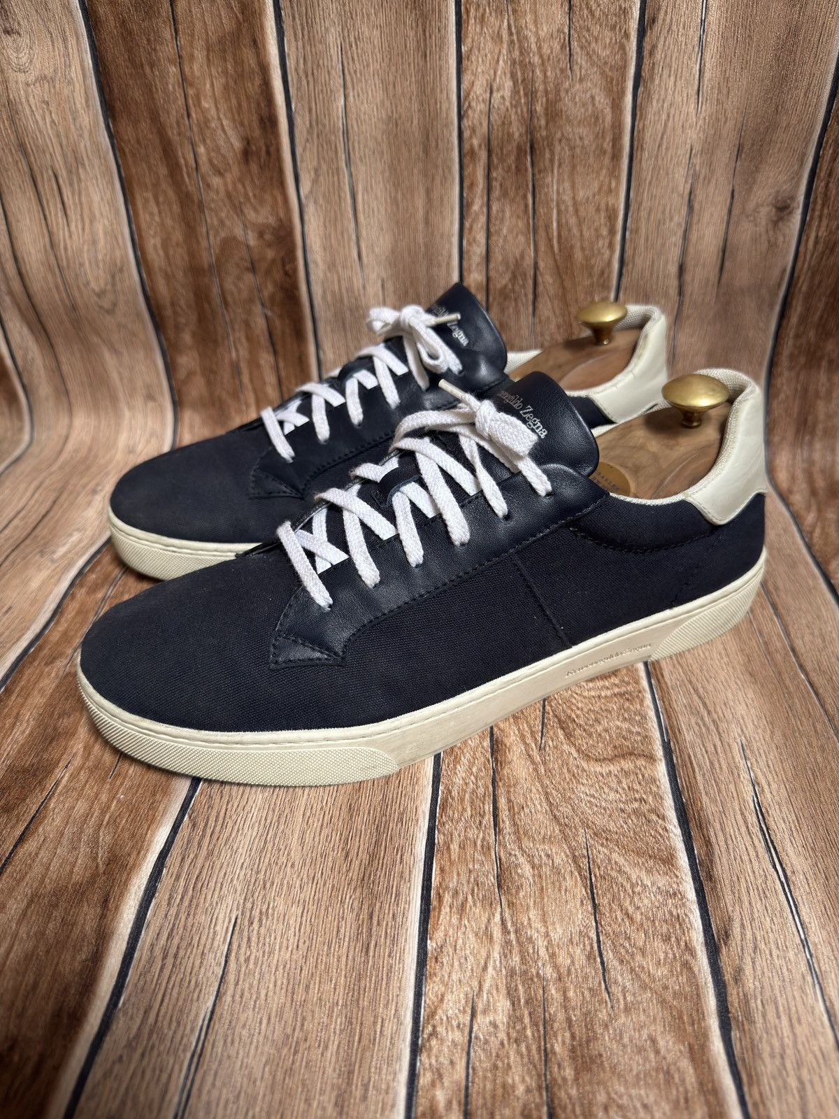 Ermenegildo Zegna Vittorio canvas sneakers Size US 8.5 / EU 41-42 - 2 Thumbnail