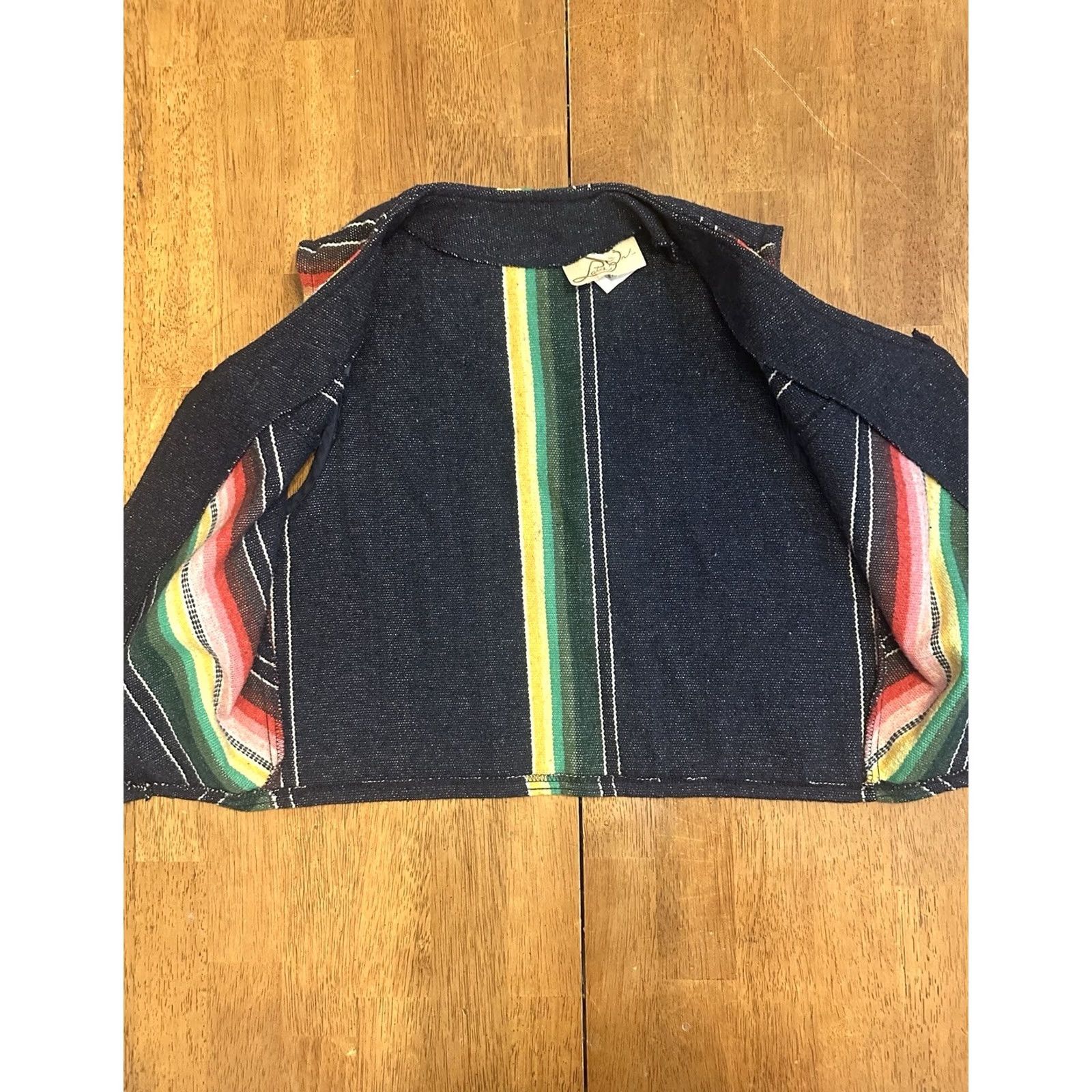 Rainbow VINTAGE Latch On Wool Vest Rainbow Women’s Small 70s Size S / US 4 / IT 40 - 2 Thumbnail