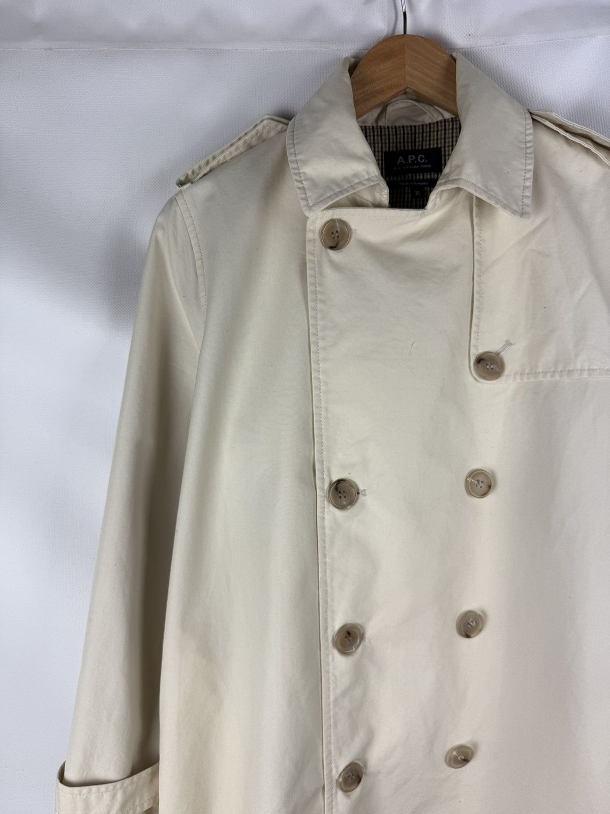 A.P.C. A.P.C. Ladies Double Breasted Trench Coat Jacket Size 34 Size XS / US 0-2 / IT 36-38 - 2 Thumbnail