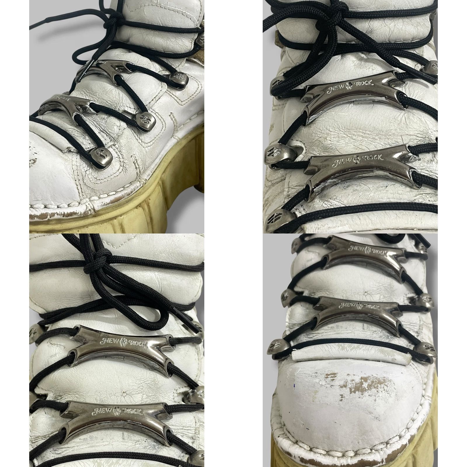 New Rock New Rock M-106 Platform Boot White EU 37 Womens Size US 4 / IT 34 - 8 Thumbnail