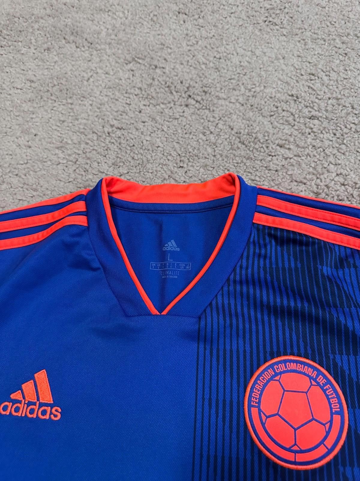 Adidas COLOMBIA 2018 2019 AWAY SHIRT FOOTBALL SOCCER JERSEY ADIDAS Size US L / EU 52-54 / 3 - 4 Thumbnail