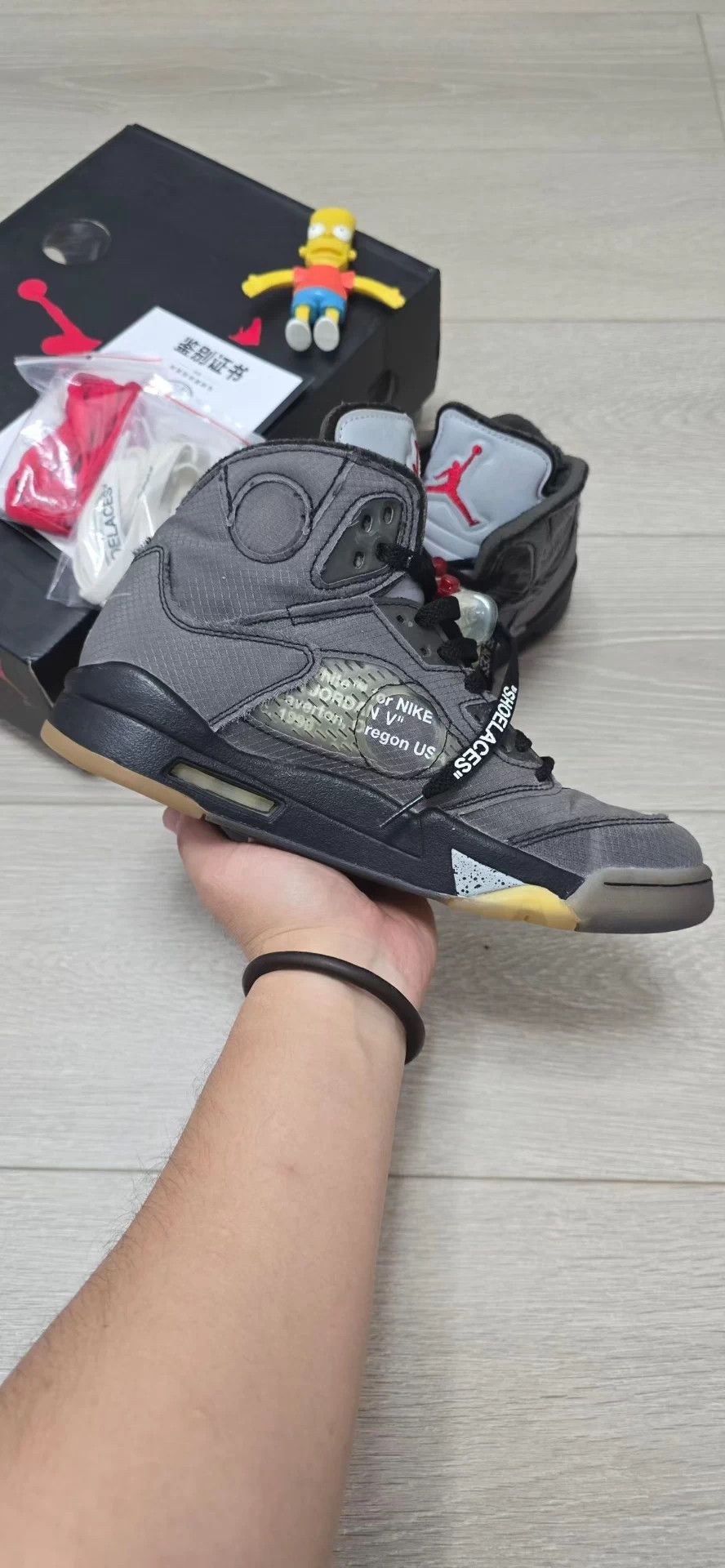 Nike Air Jordan 5 Black Wings US9 OG Box Missing Black Aglet Exc Size US 8 / EU 41 - 4 Thumbnail