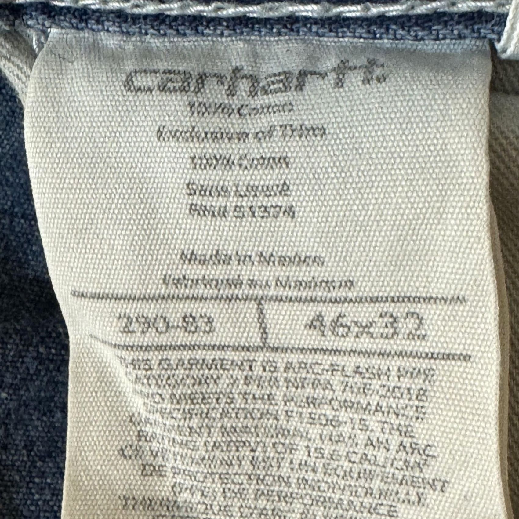 Carhartt Carhartt FR Work Jeans Mens 46x32 Denim Arc Flash CAT2 Workwear (46x32) Size US 30 / EU 46 - 4 Thumbnail