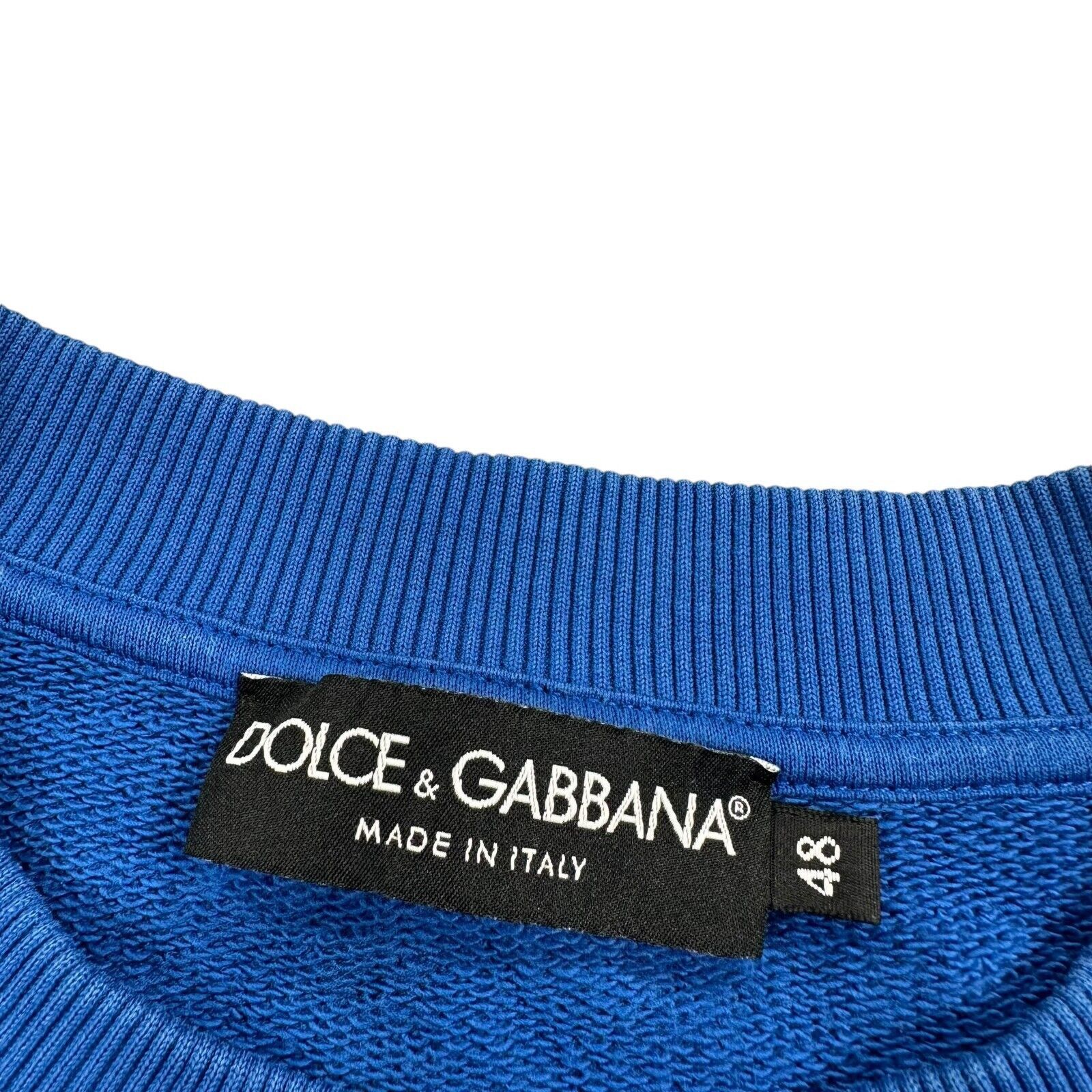 Dolce & Gabbana Dolce & Gabbana Size M Sweatshirt Blue on Blue Plaque Logo Size US M / EU 48-50 / 2 - 3 Thumbnail