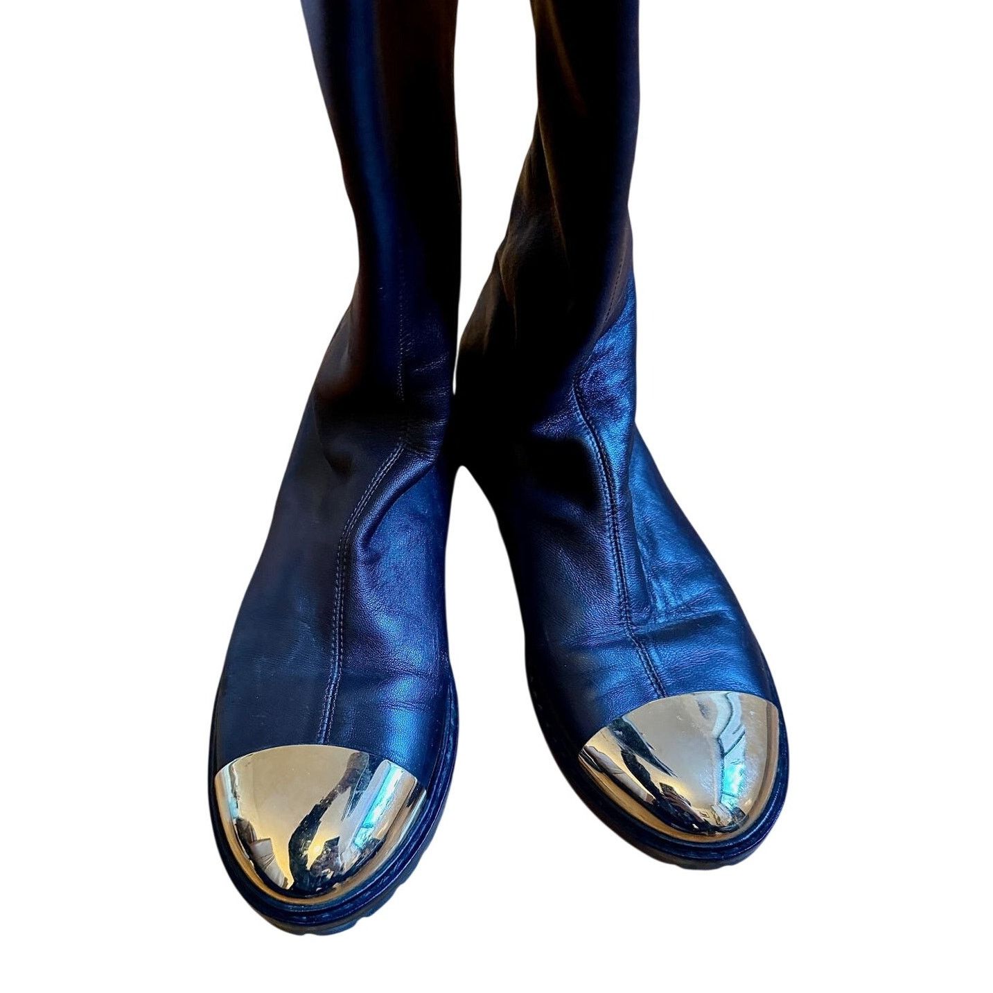Giuseppe Zanotti Giuseppe Zanotti Leather Over-The-Knee Boots Brown Leather Size US 7.5 / IT 37.5 - 4 Thumbnail