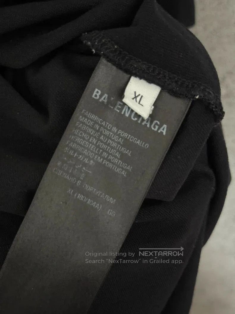 Balenciaga Balenciaga Black Graffiti Logo T-Shirt XL. Size US XL / EU 56 / 4 - 4 Thumbnail