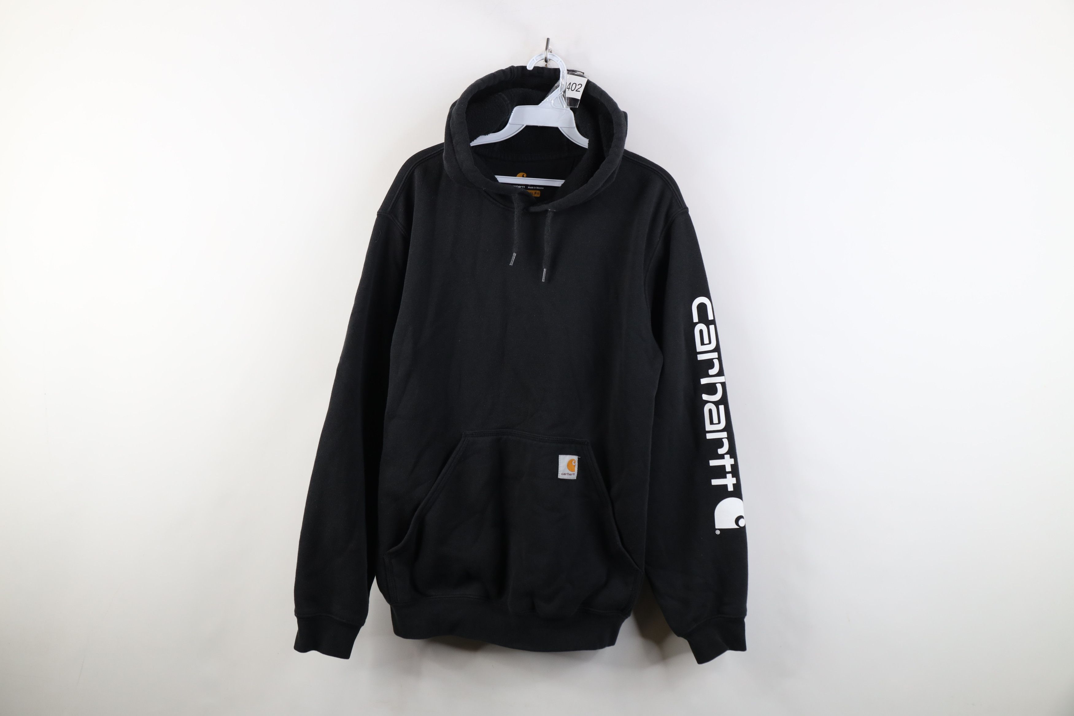 Carhartt Vintage Y2K Carhartt Spell Out Heavyweight Hoodie Black Size US S / EU 44-46 / 1 - 1 Thumbnail