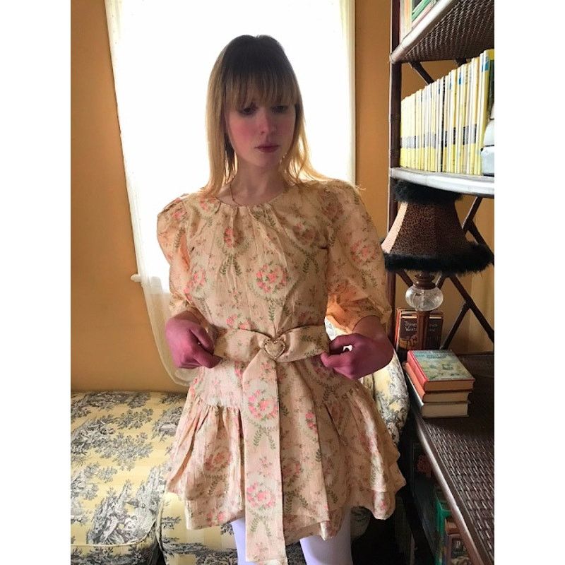 LoveShackFancy LoveShackFancy Pearla Floral Silk Mini Dress rose Size 0 Size XS / US 0-2 / IT 36-38 - 2 Thumbnail