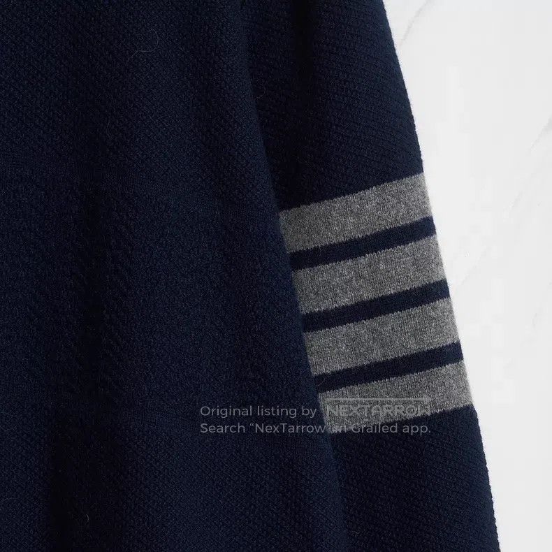 Thom Browne Thom Browne Navy Striped Knit Top Size US XL / EU 56 / 4 - 3 Thumbnail