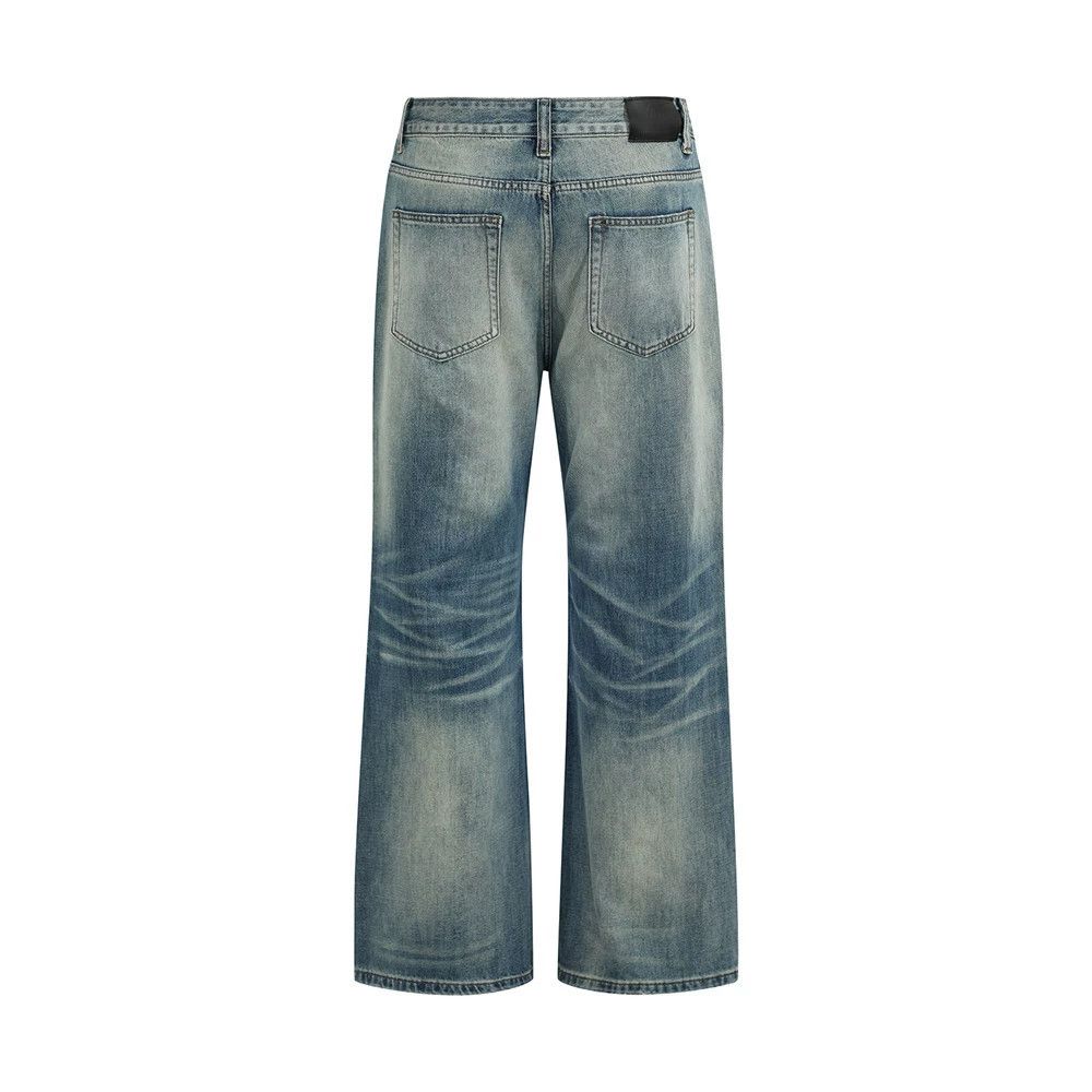 Vintage American street distressed punk washed gradient flared jeans Size US 32 / EU 48 - 2 Thumbnail