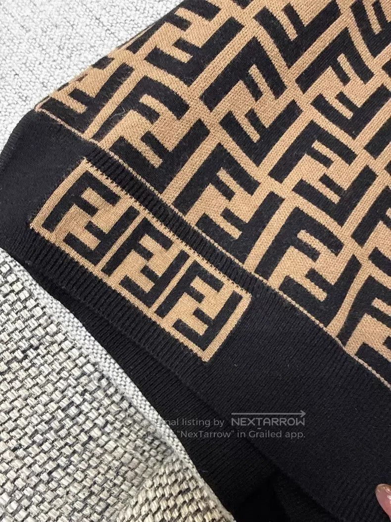 Fendi Fendi Brown knitted sweater with FF monogram logo Size S / US 4 / IT 40 - 3 Thumbnail