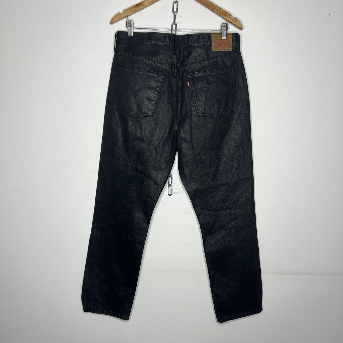 Levi's Vintage Levi's 501 Waxed Denim Jeans Trousers Pants Black Size US 32 / EU 48 - 2 Thumbnail