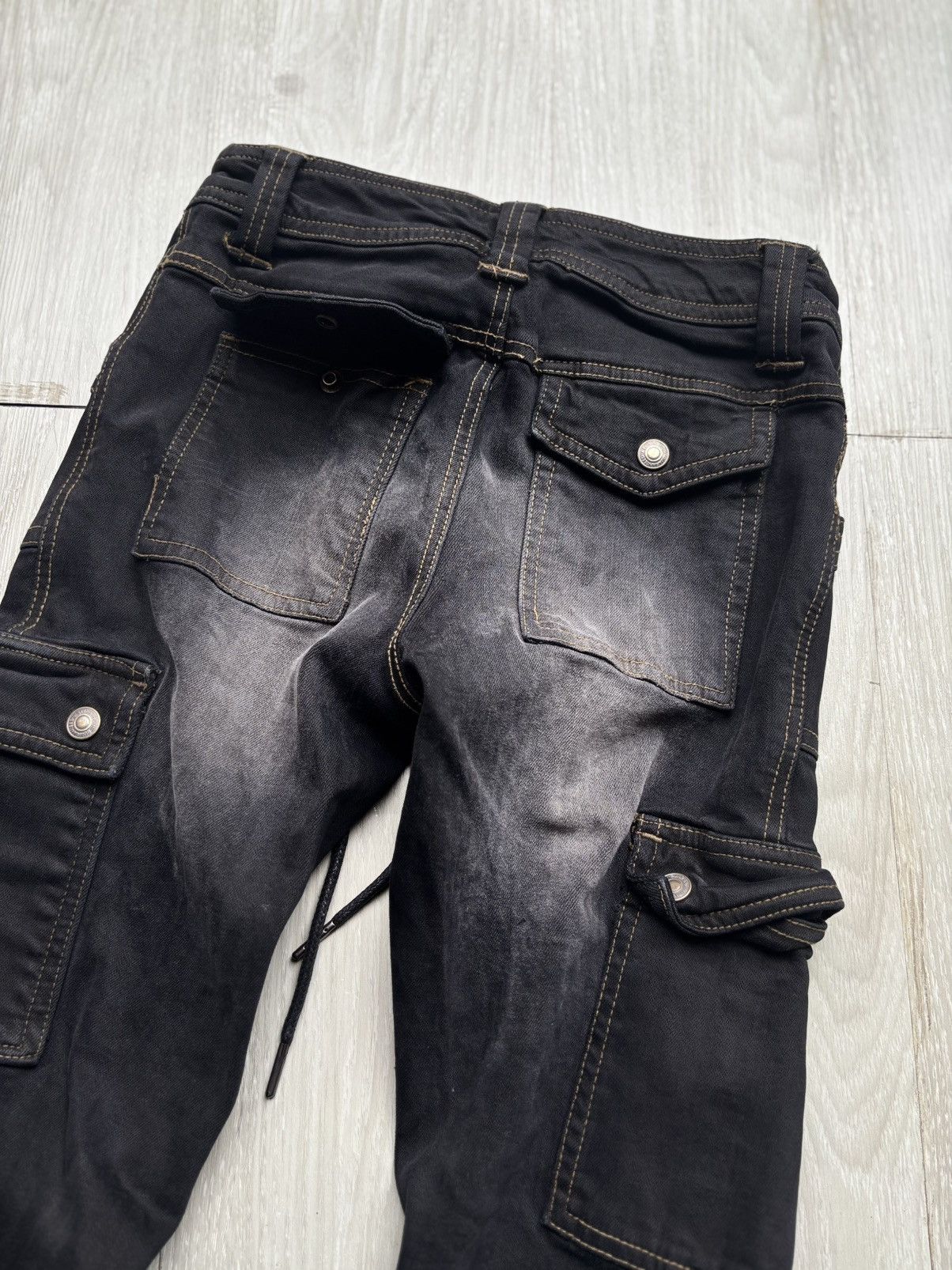 Japanese Brand BACK RUSH lace up flare jeans Size US 26 / EU 42 - 6 Thumbnail