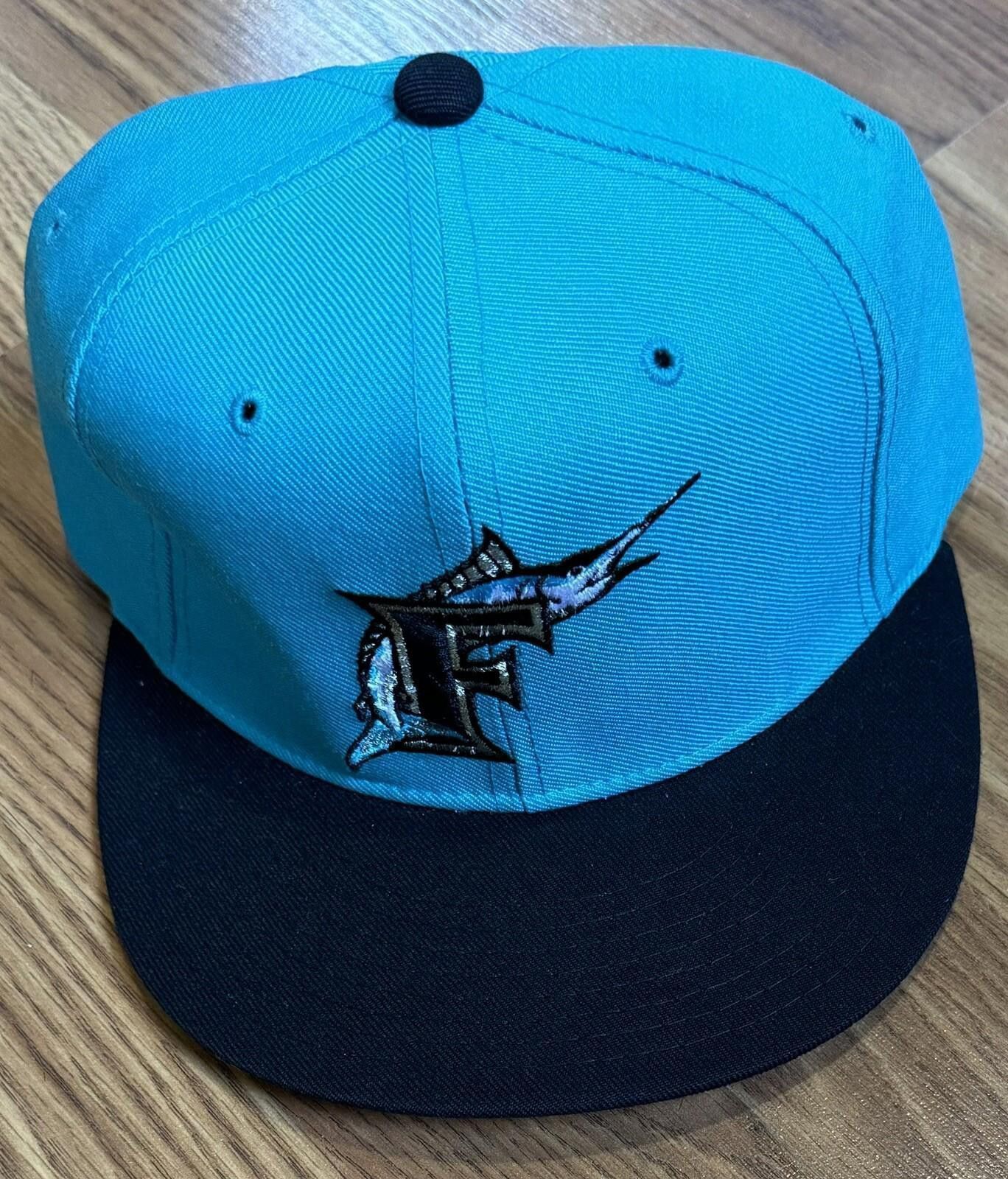 New Era Florida Marlins Vintage New Era Teal 59Fifty Hat Sz 7 NWOT Size ONE SIZE - 1 Thumbnail