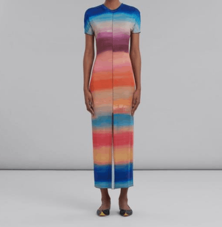 Marni o1srvl11e0624 Dress in Multicolor Size M / US 6-8 / IT 42-44 - 2 Thumbnail