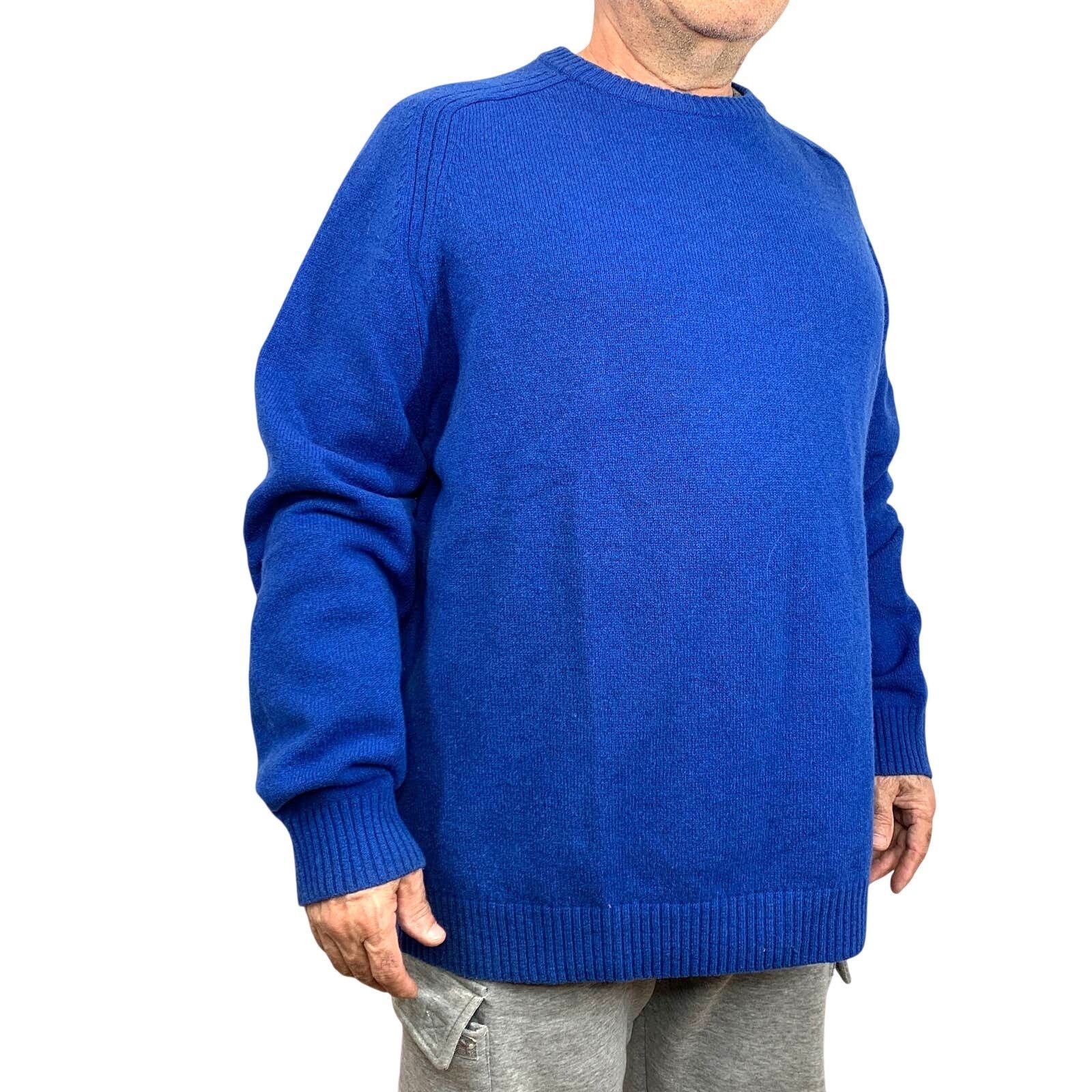 Lands' End Lands End Wool Crewneck Sweater Blue Long Sleeves Size US XXL / EU 58 / 5 - 2 Thumbnail