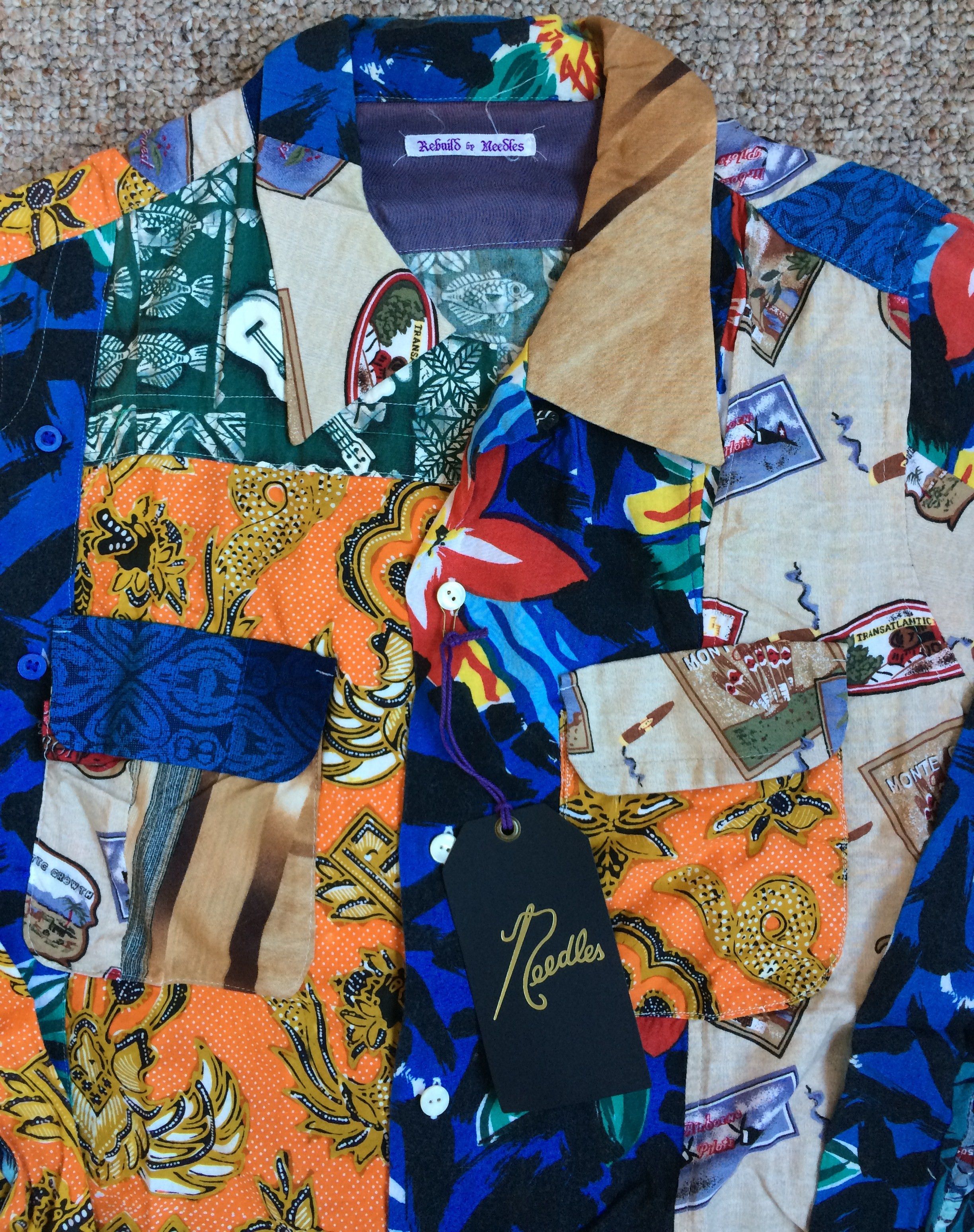 Needles NEW Rebuild by Needles Patchwork Button-Up Shirt Size US M / EU 48-50 / 2 - 2 Thumbnail