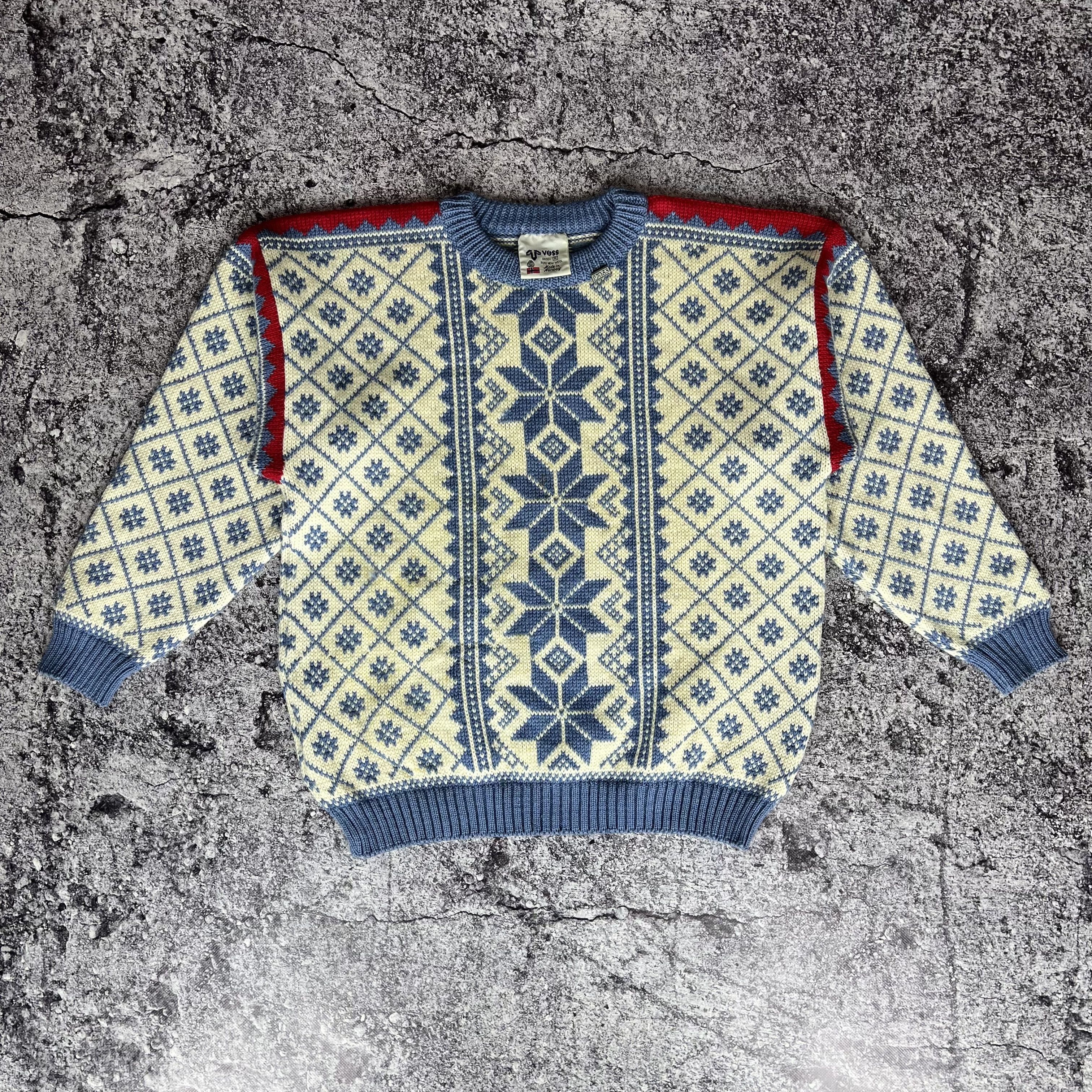 Voss Knit Sweaters Wool Made in Norway Size M