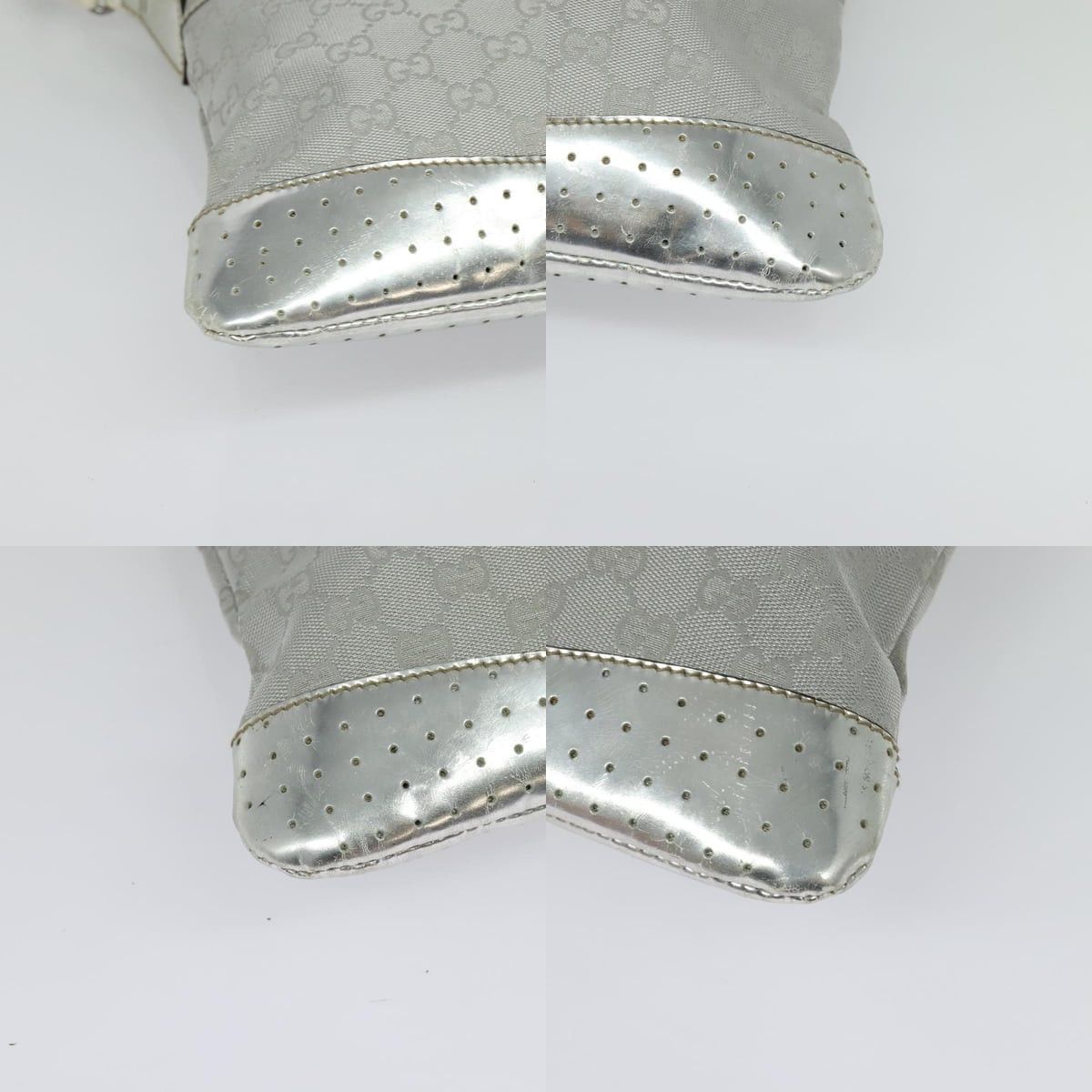 Gucci GUCCI GG Canvas Shoulder Bag Silver Size ONE SIZE - 10 Thumbnail