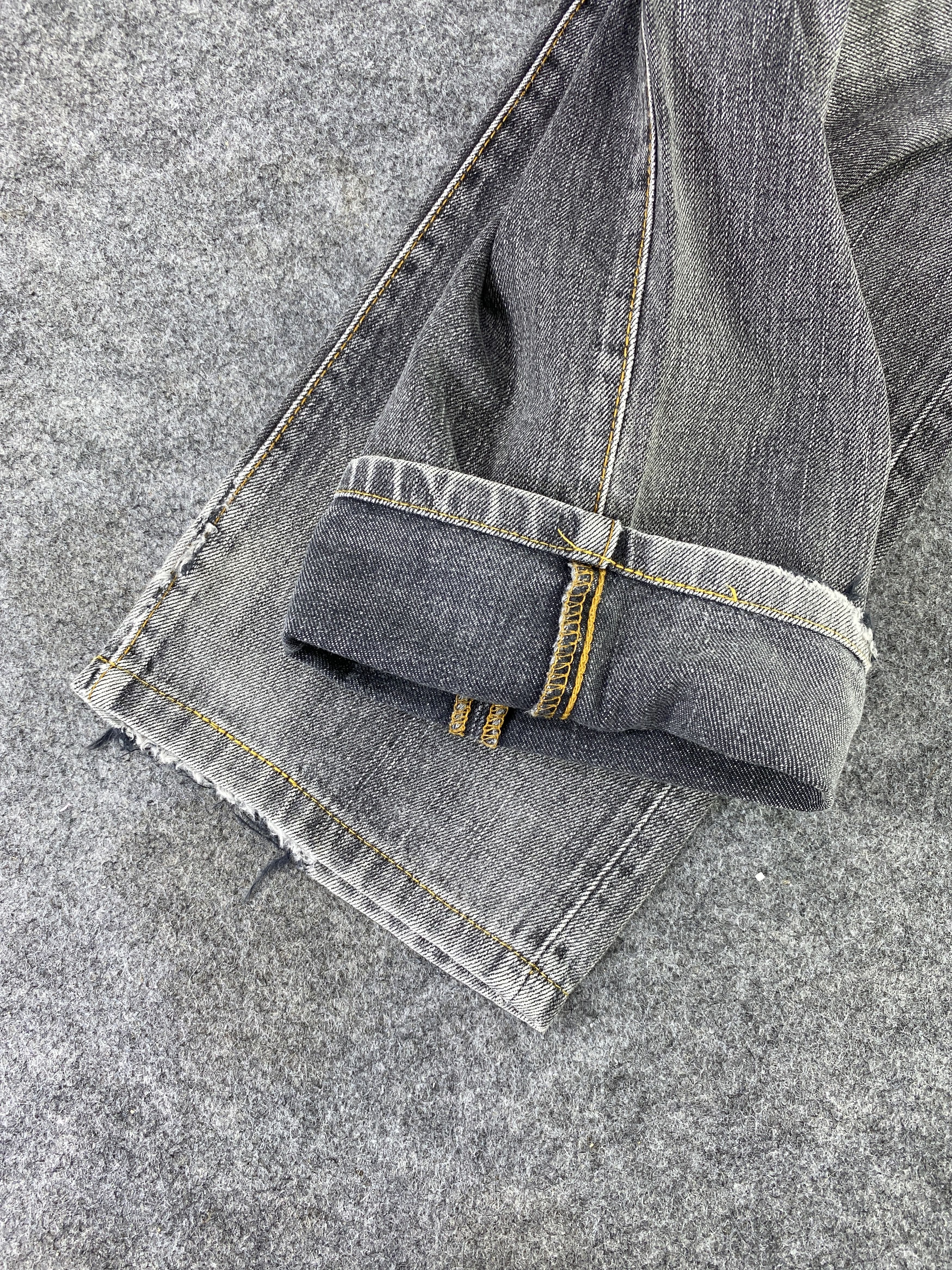 Japanese Brand Japanese Brand Back Number Faded Black Wash Jeans -J1133 Size US 33 - 13 Thumbnail