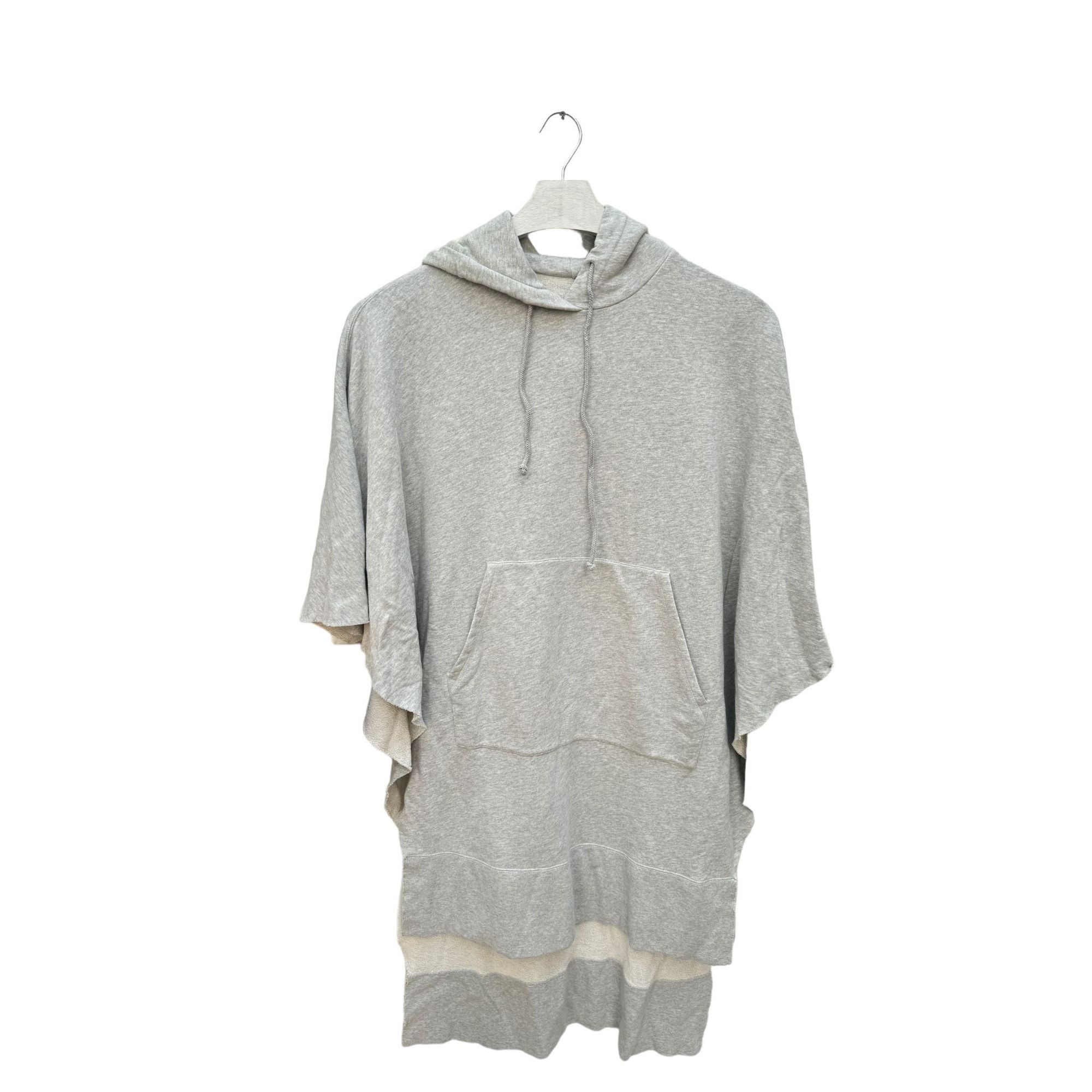 Maison Margiela SS 2017 Grey Oversize Short Sleeves Hoodie Size US M / EU 48-50 / 2 - 2 Thumbnail