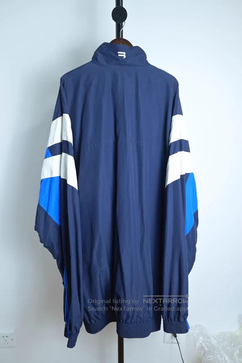 Balenciaga Balenciaga Embroidered blue and white color-block windbrea Size US S / EU 44-46 / 1 - 2 Thumbnail