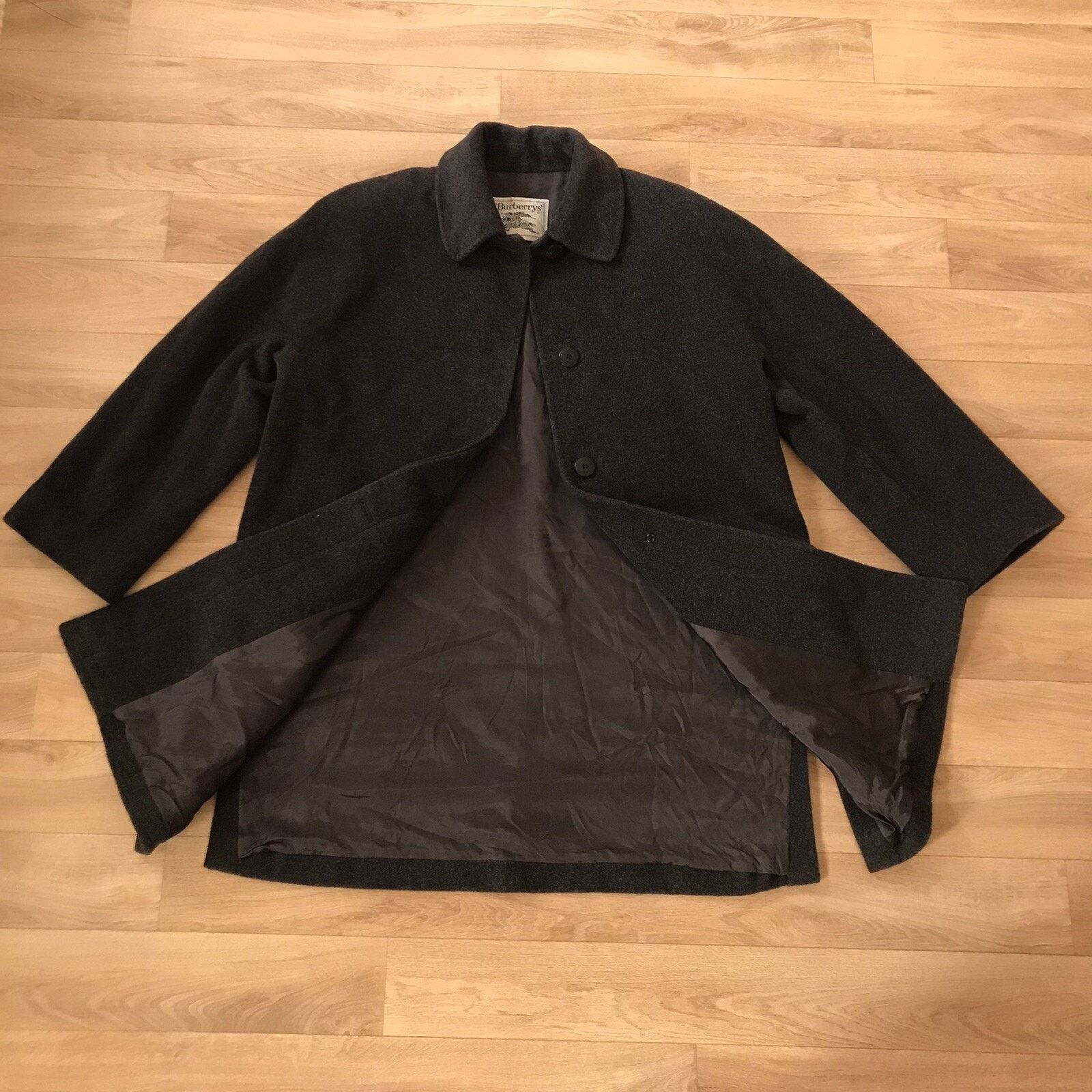 Burberry Vintage Burberry TRENCH coat Virgin wool overcoat Size M / US 6-8 / IT 42-44 - 1 Thumbnail