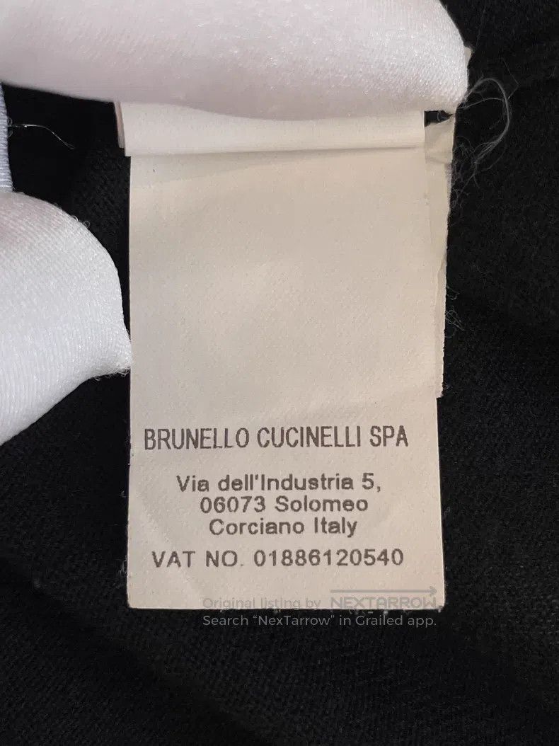 Brunello Cucinelli Brunello Cucinelli Black Cotton T-shirt Size S / US 4 / IT 40 - 6 Thumbnail