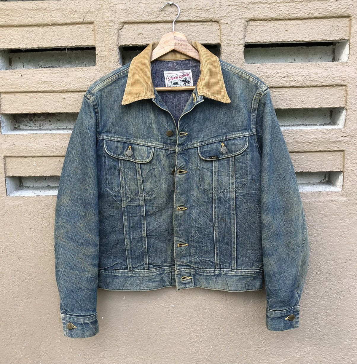 Vintage 70s 101J Lee Storm Rider Lined Blanket Denim Jacket