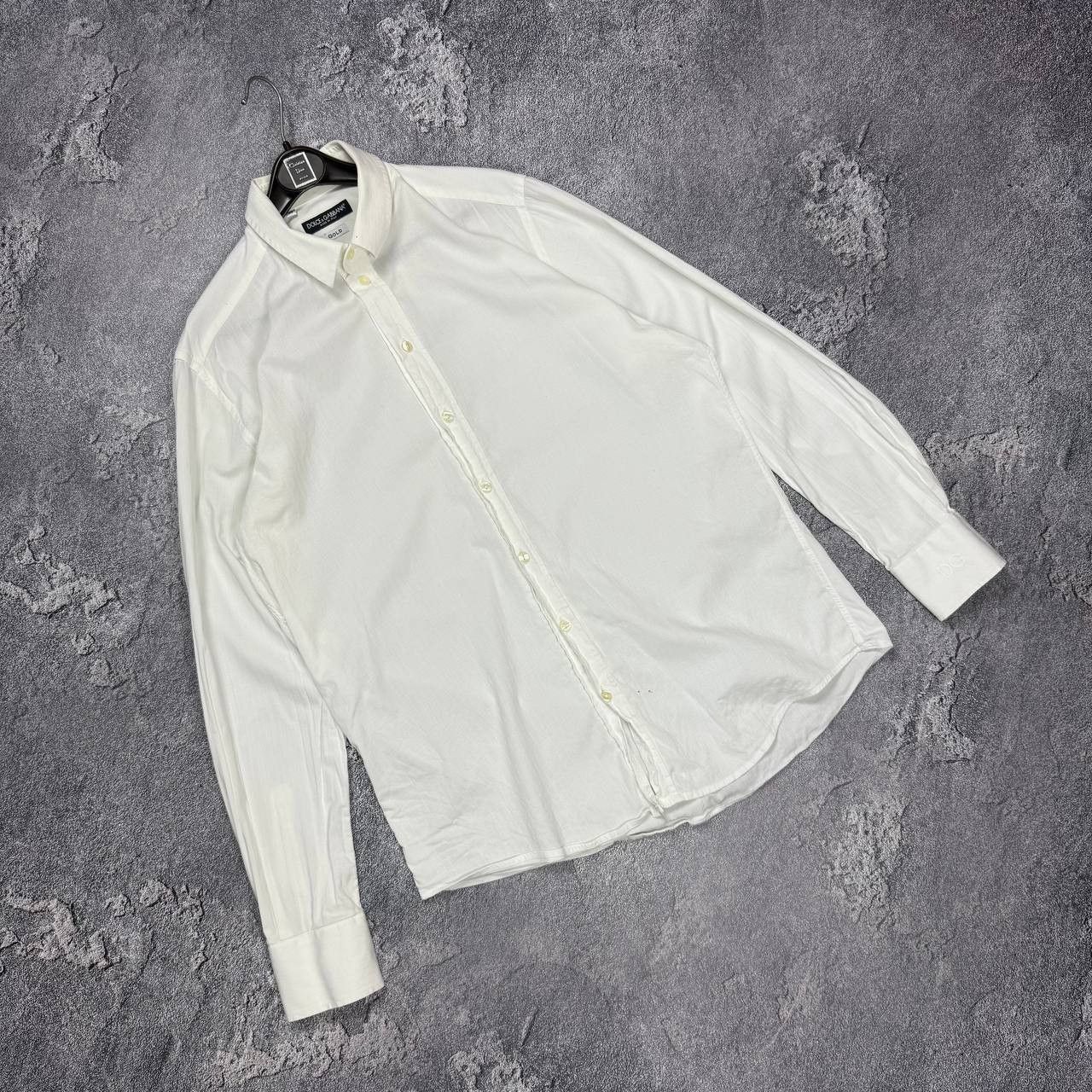 Dolce & Gabbana Dolce & Gabbana Gold Shirt Embroidered Logo on Cuff Size US L / EU 52-54 / 3 - 1 Thumbnail