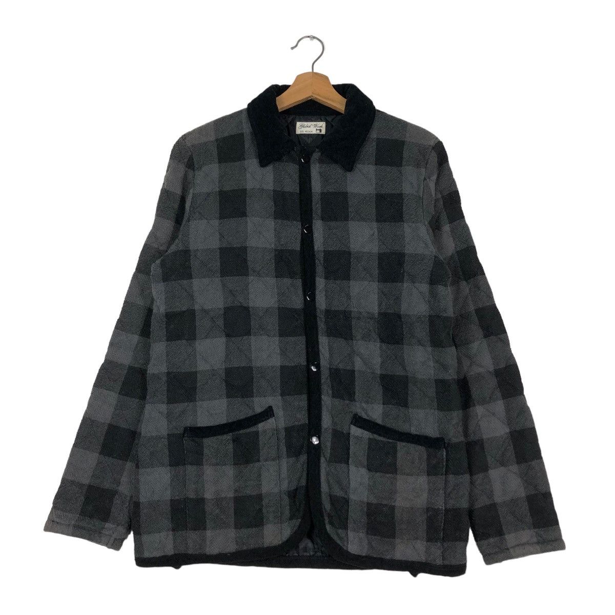 Issey Miyake 🔥Vintage Quilted Button Jacket Global Work Japan Tartan Size US M / EU 48-50 / 2 - 1 Thumbnail